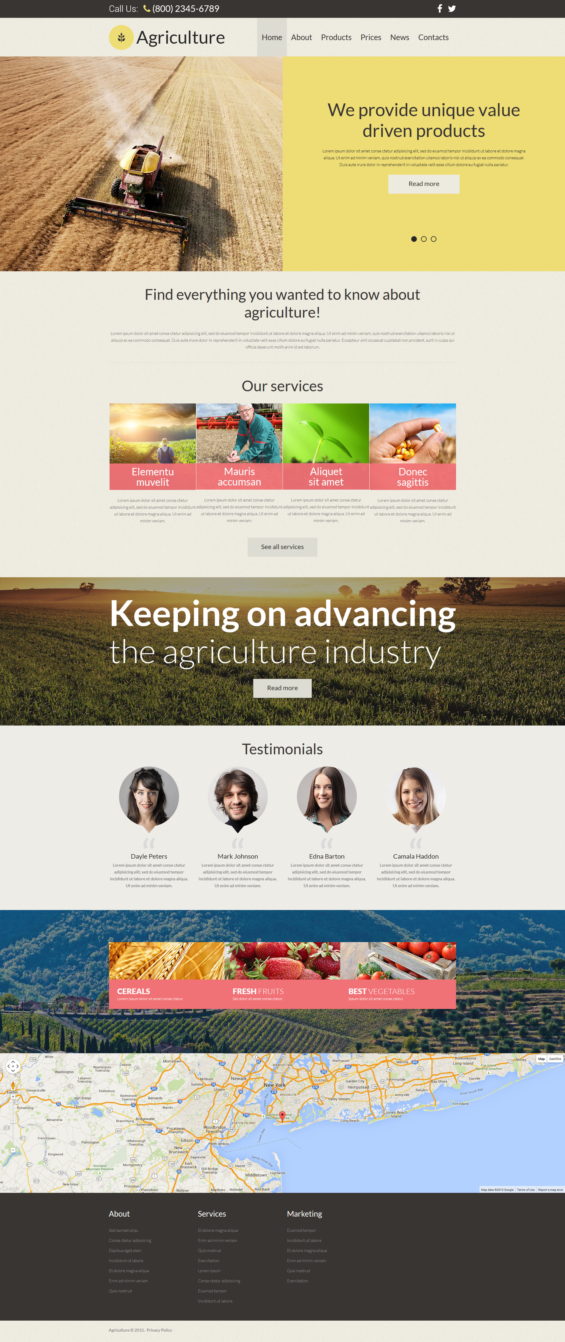 Agriculture Responsive Joomla Template