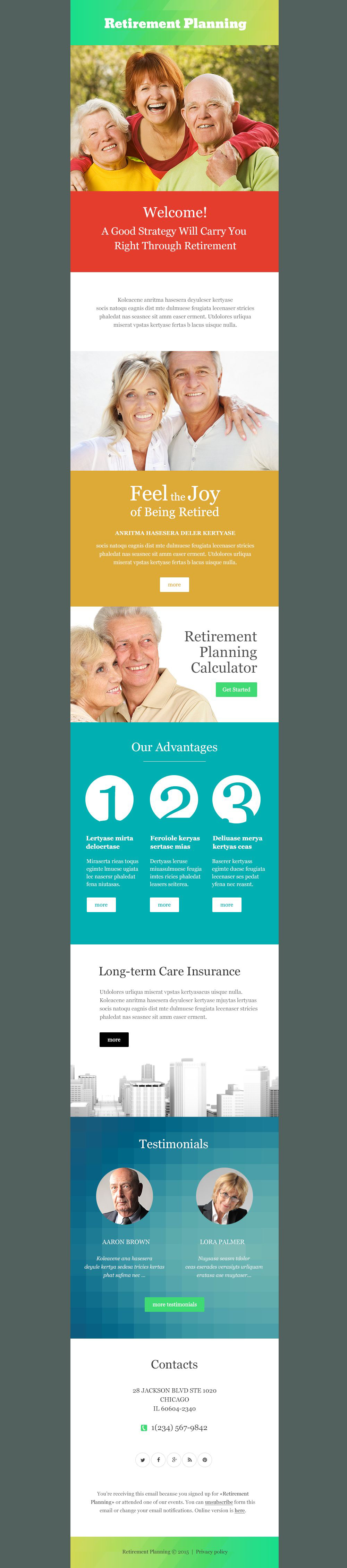 Retirement Planning Responsive Newsletter Template