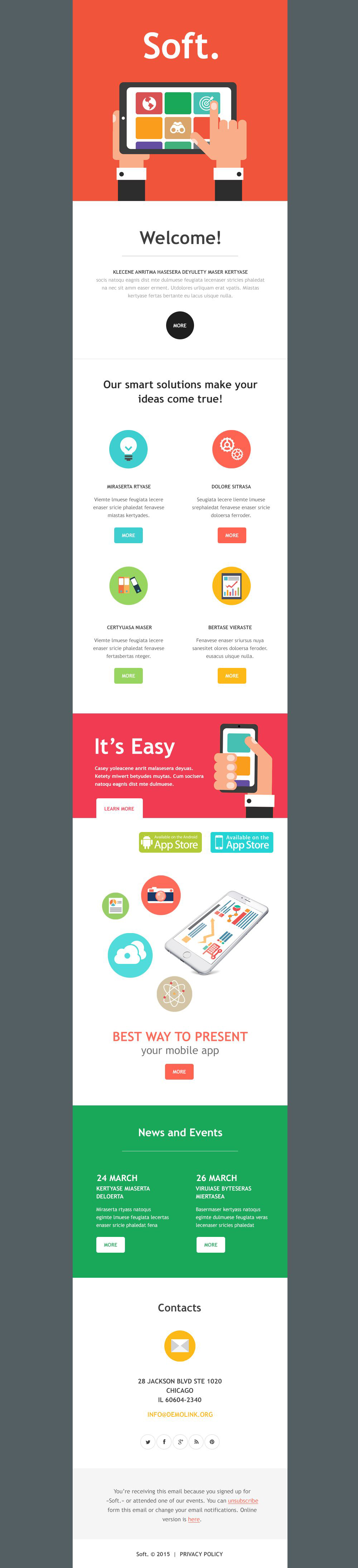 Software Company Responsive Newsletter Template