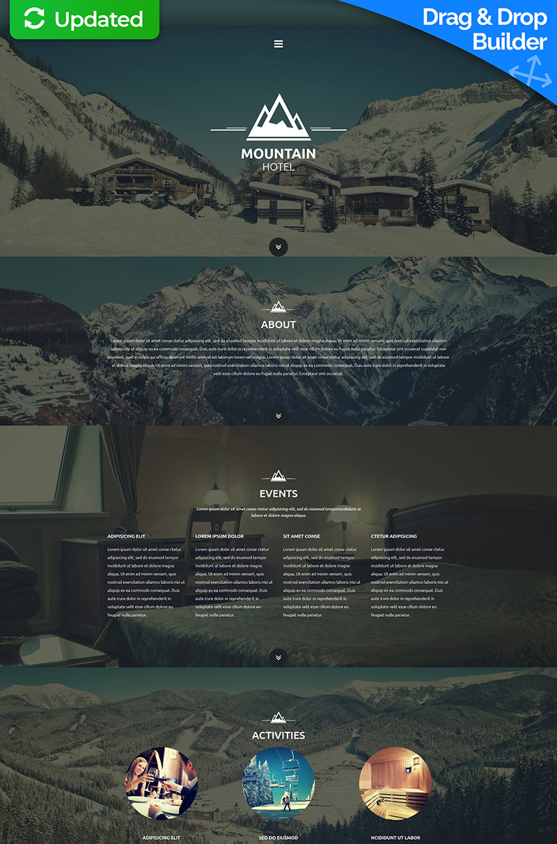 Hotels Moto CMS 3 Template