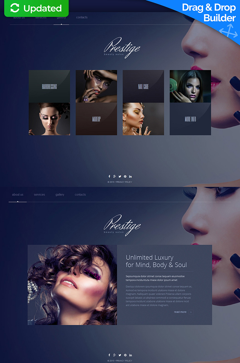 Prestige - Beauty Salon Moto CMS 3 Template