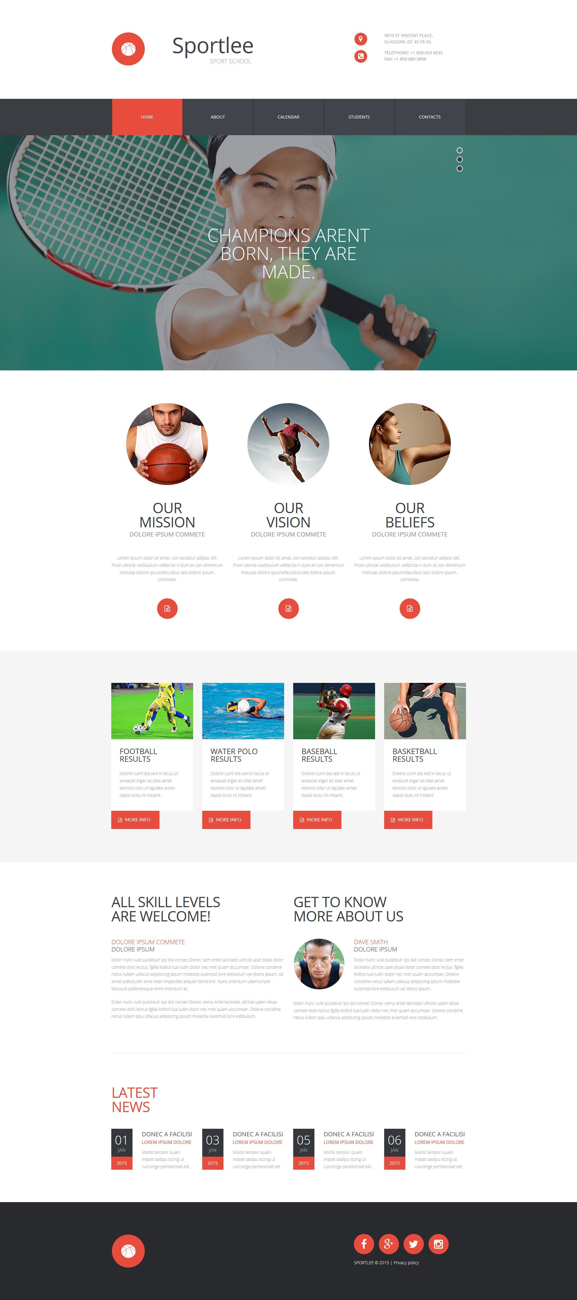 Sport Moto CMS 3 Template