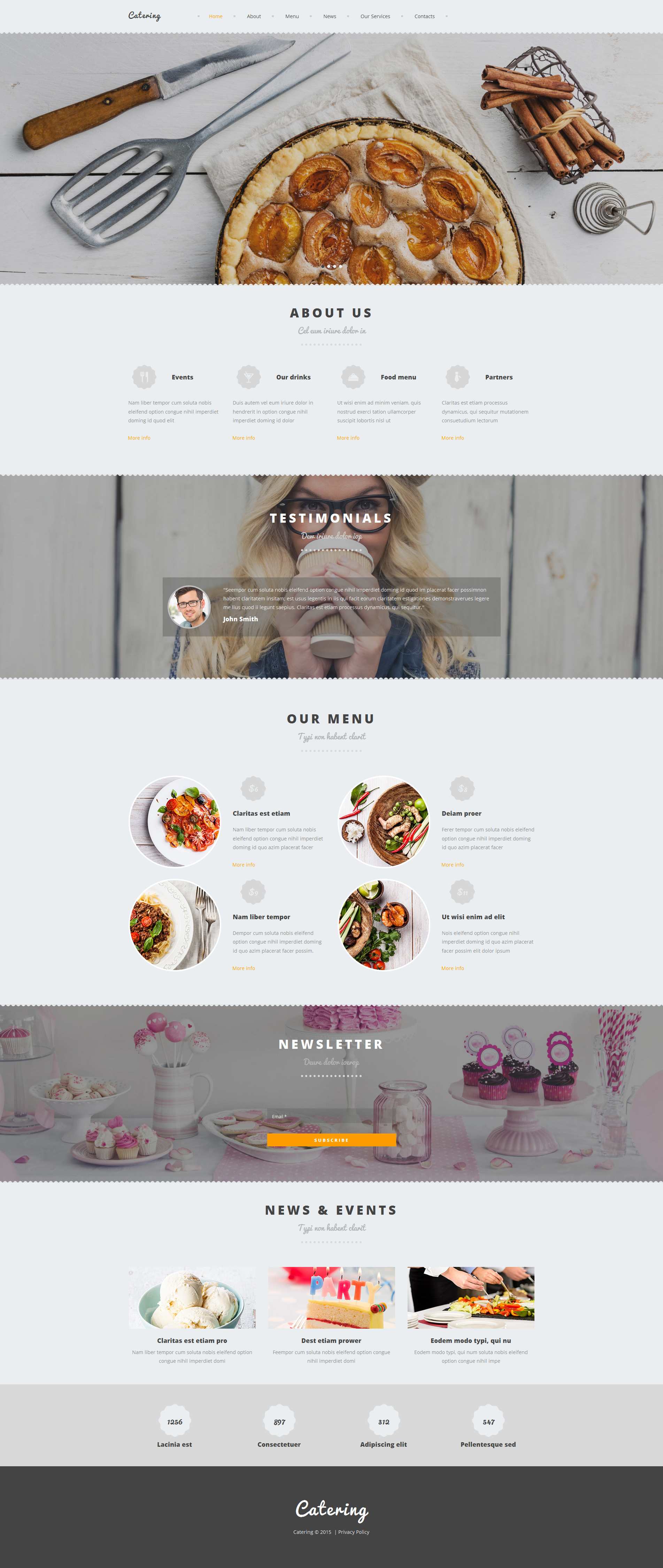 Catering Responsive Moto CMS 3 Template