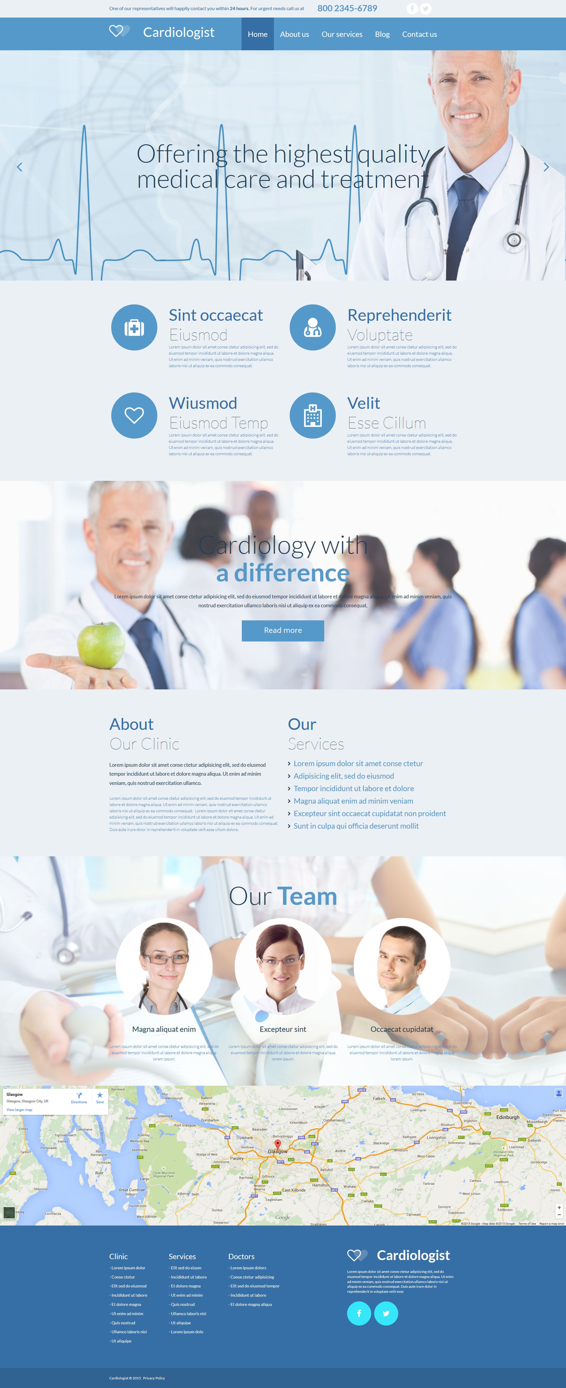 Medical Responsive Moto CMS 3 Template