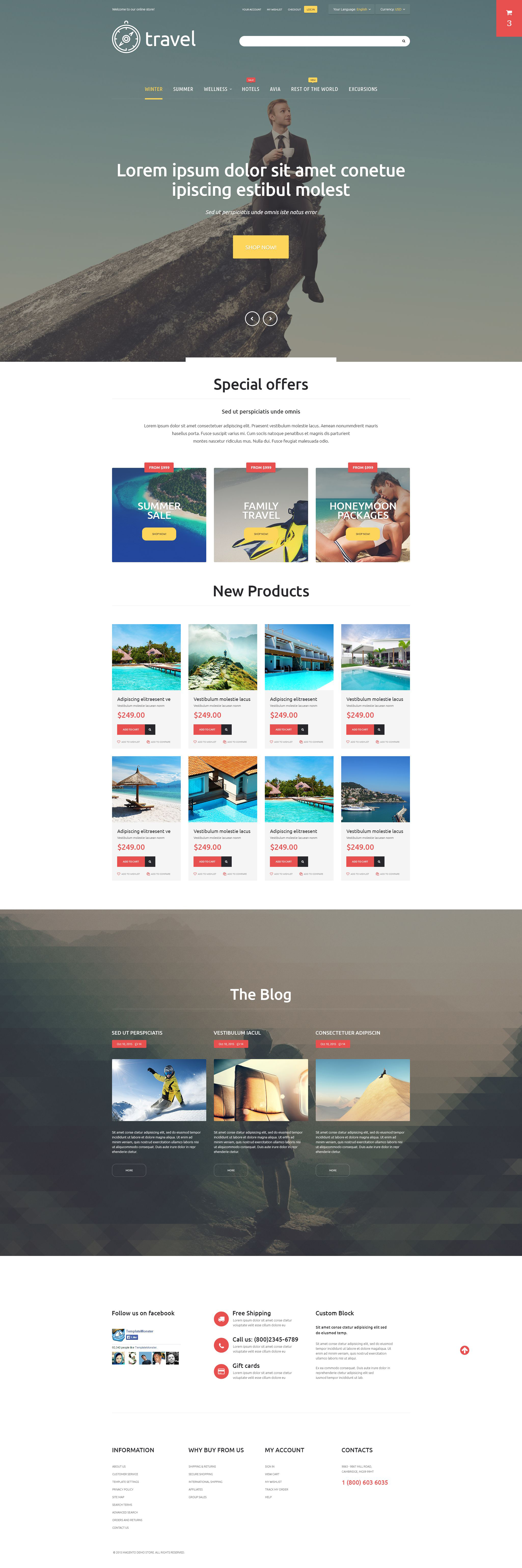 Travelers' Paradise Magento Theme