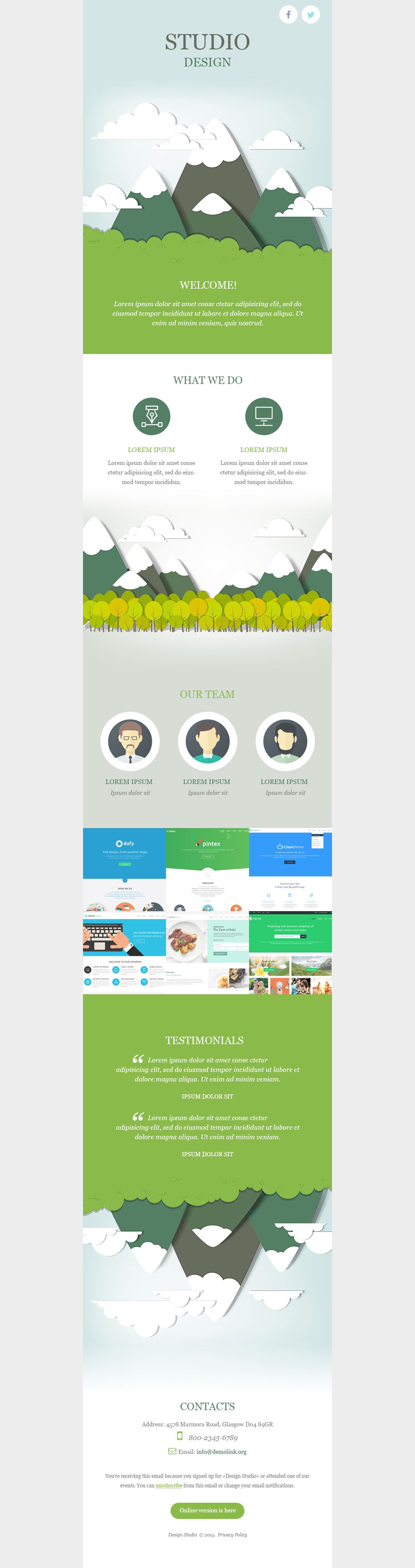 Design Studio Responsive Newsletter Template