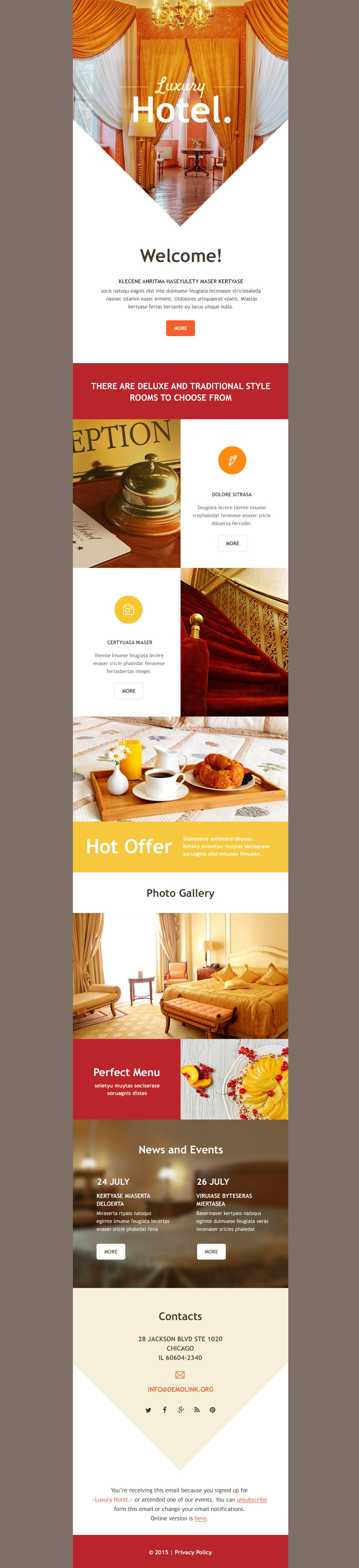 Hotels Responsive Newsletter Template