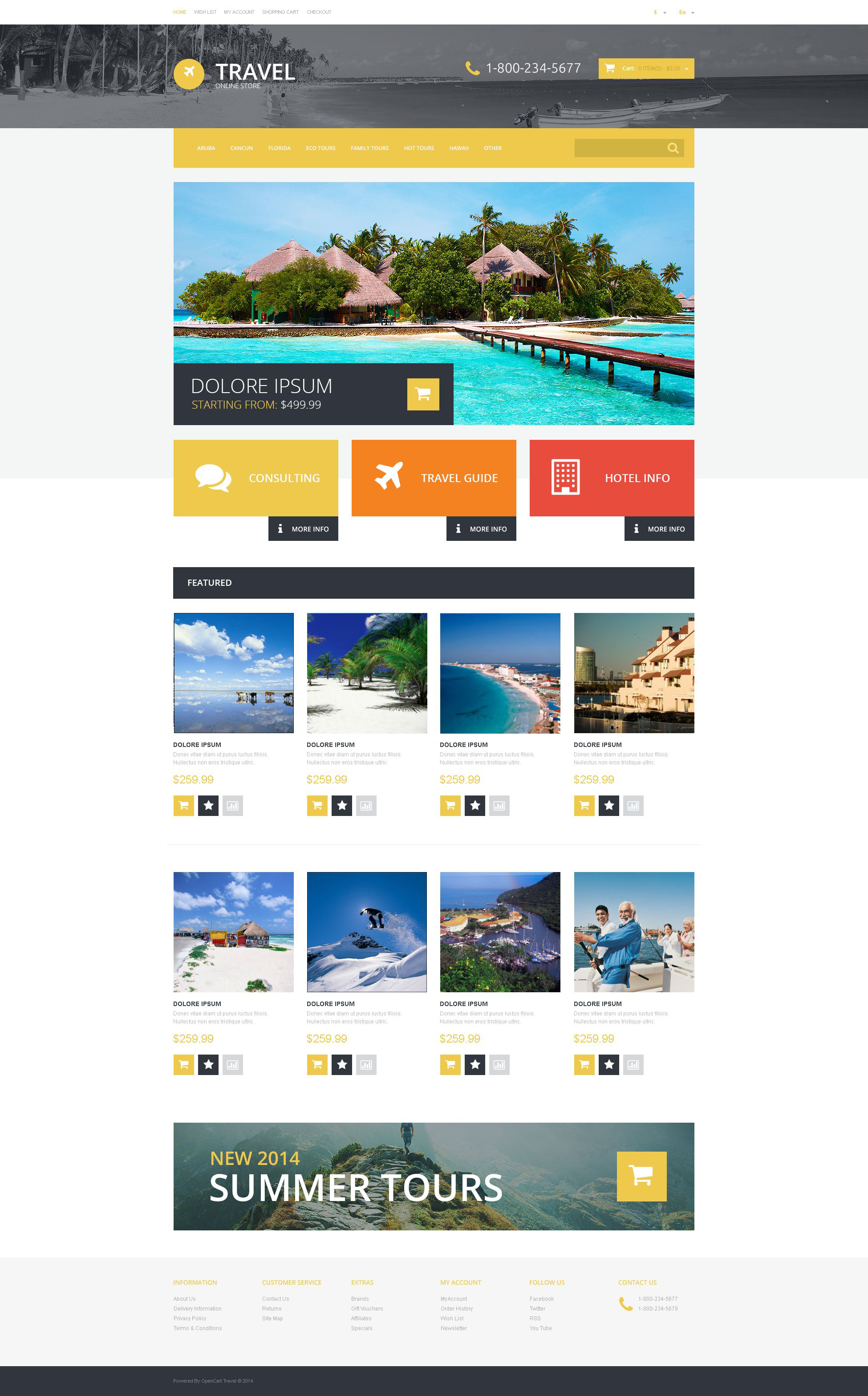 Travel Agency Responsive OpenCart Template