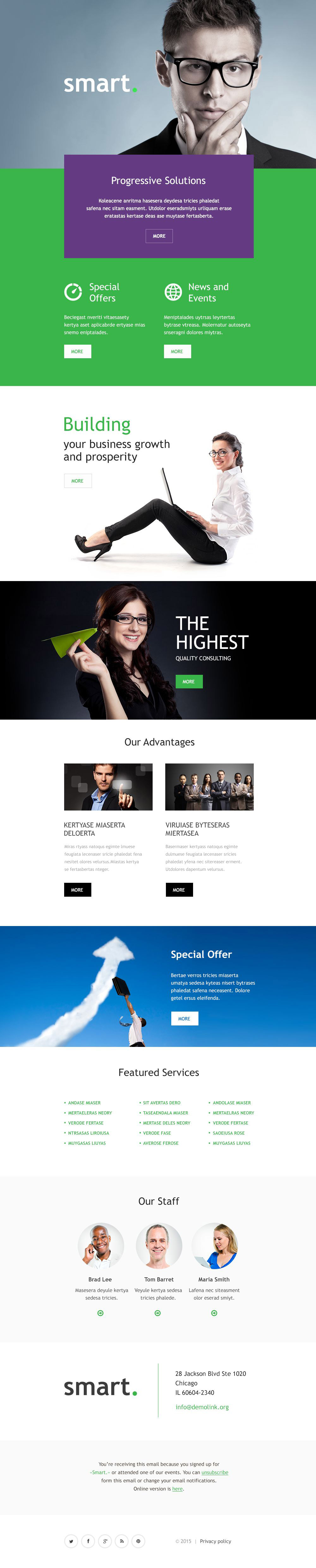 Business & Services Responsive Newsletter Template