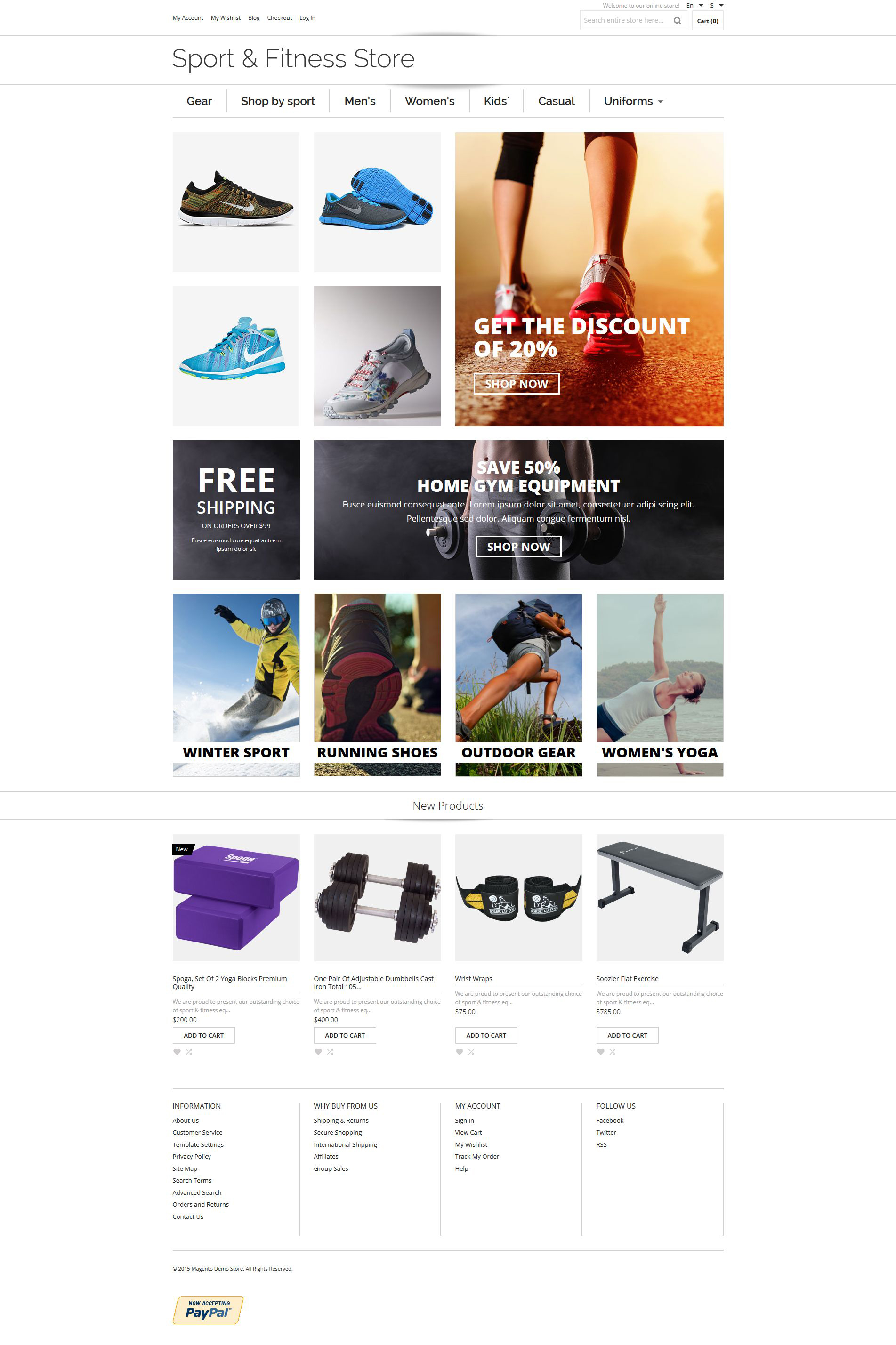 Sports Shop Magento Theme