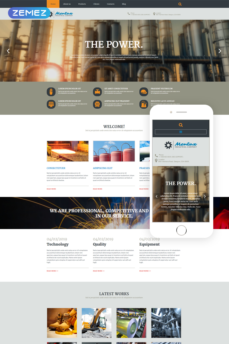 Industrial Company Joomla Template