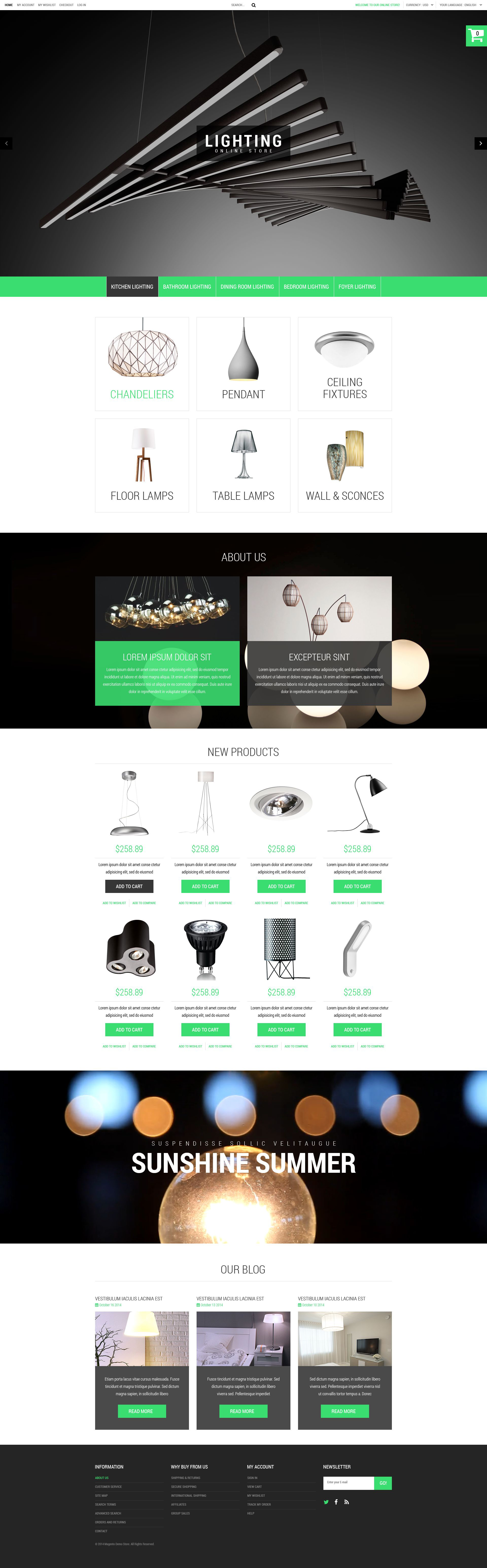 Lighting Online Store PrestaShop Theme