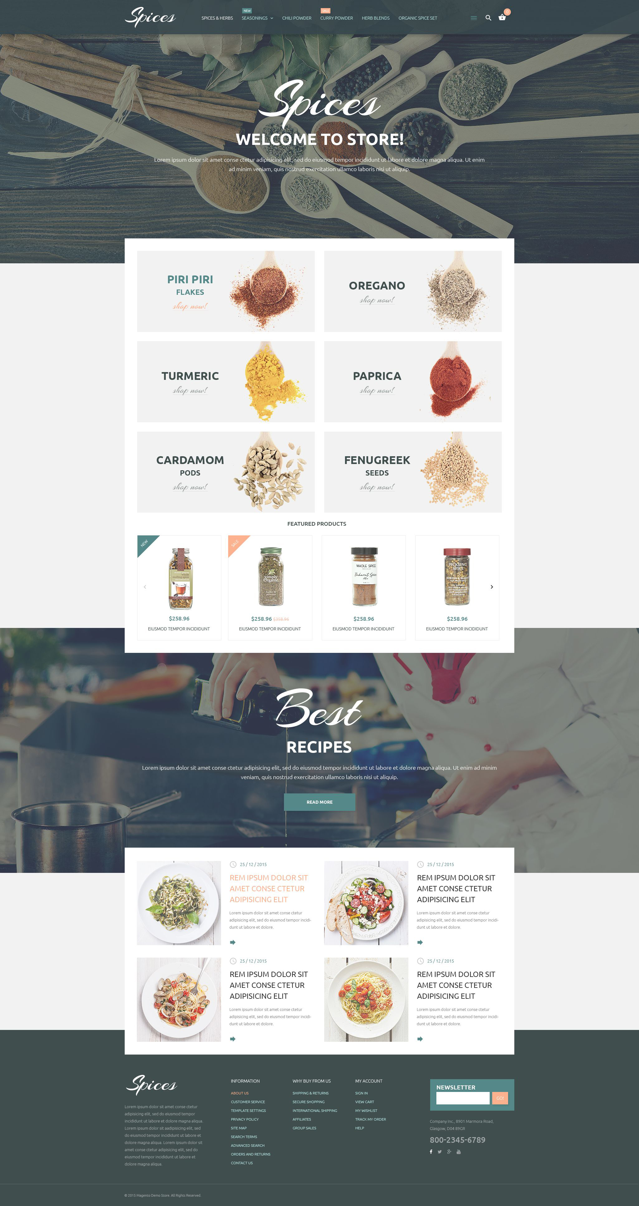 Culinary Spices Magento Theme