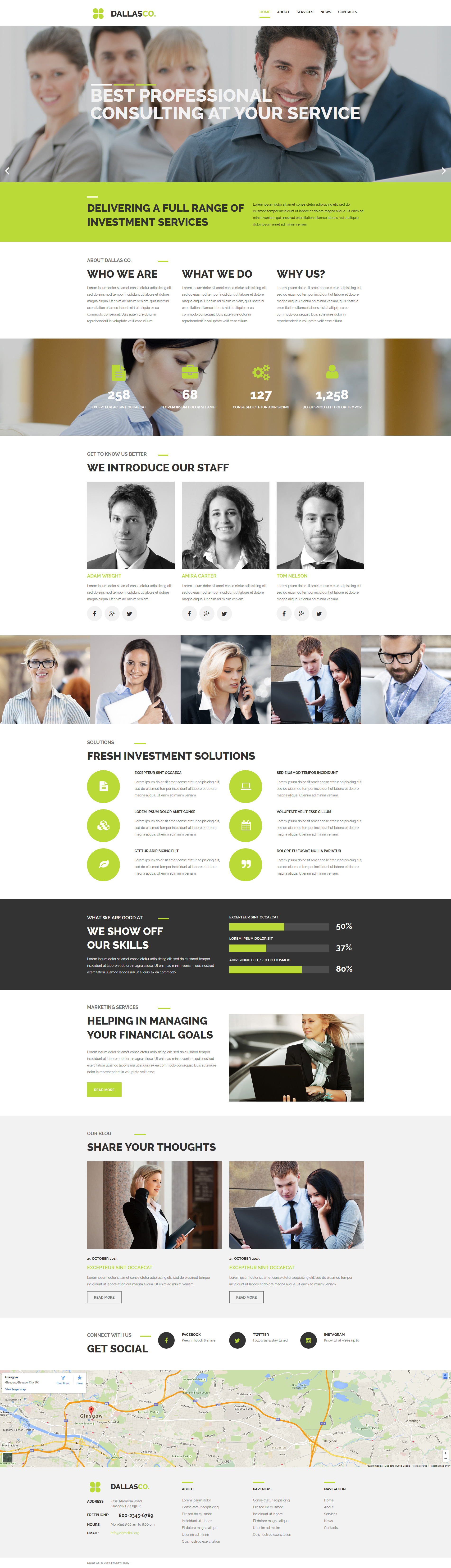 Business & Services Moto CMS 3 Template