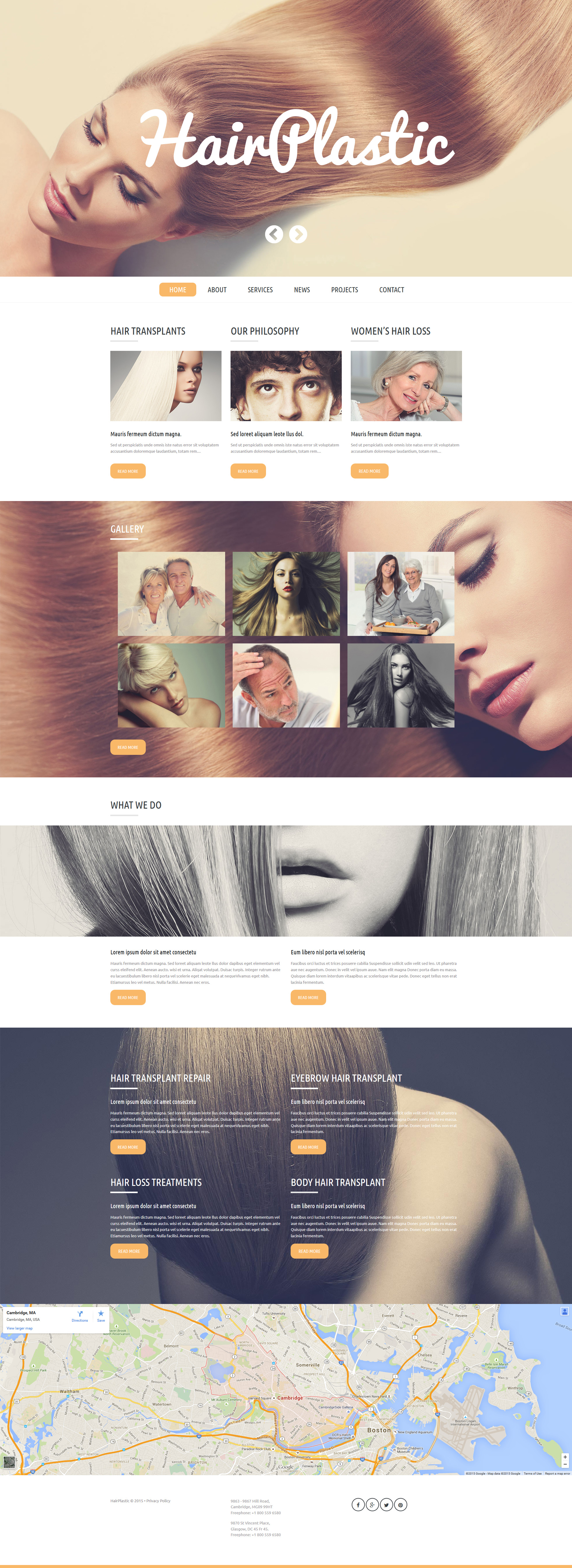 Hair Clinic Moto CMS 3 Template