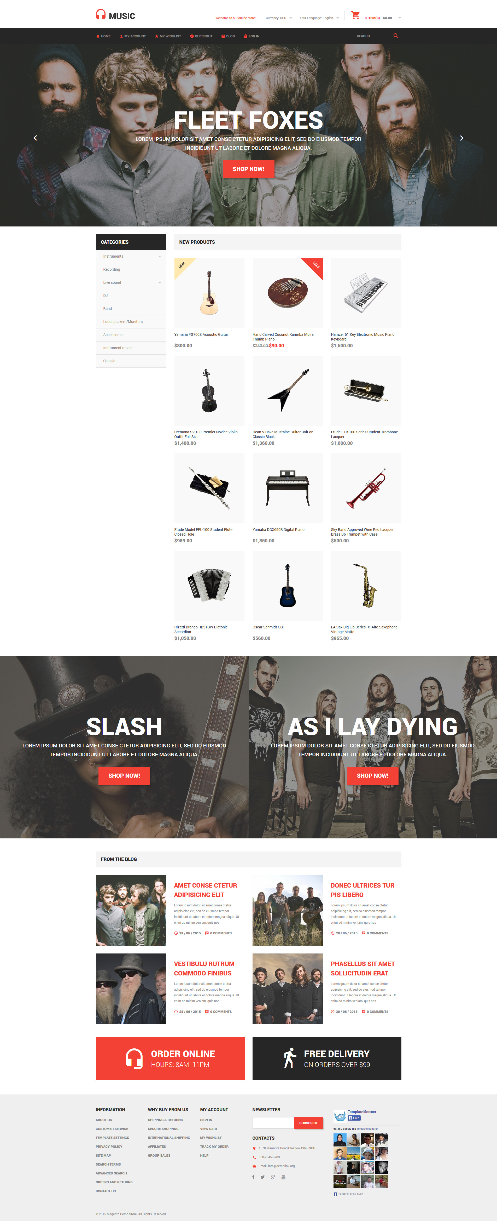 Music Store Magento Theme