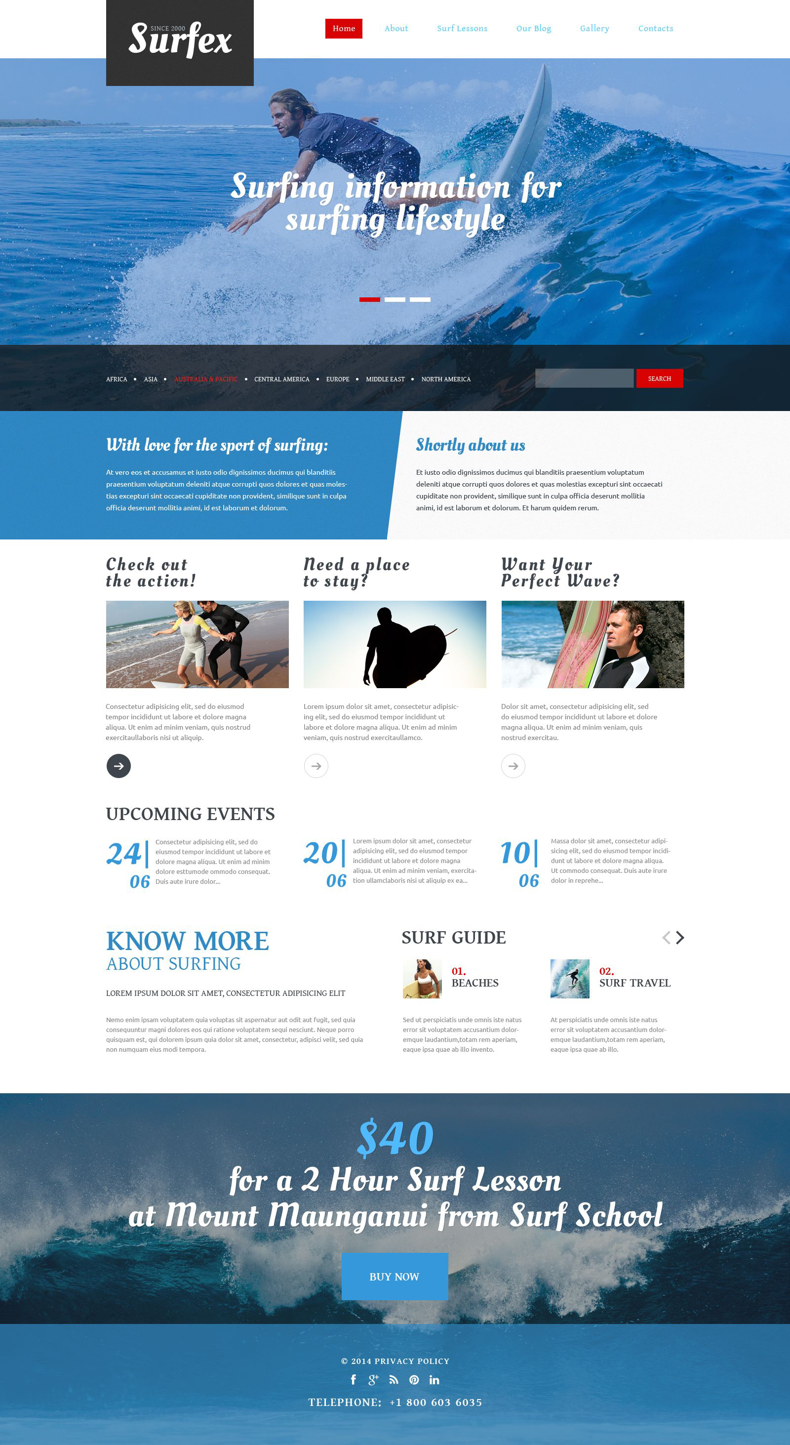 Surfing Responsive Drupal Template