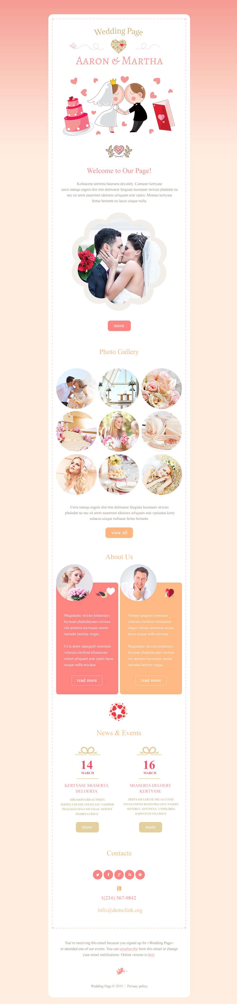 Wedding Planner Responsive Newsletter Template