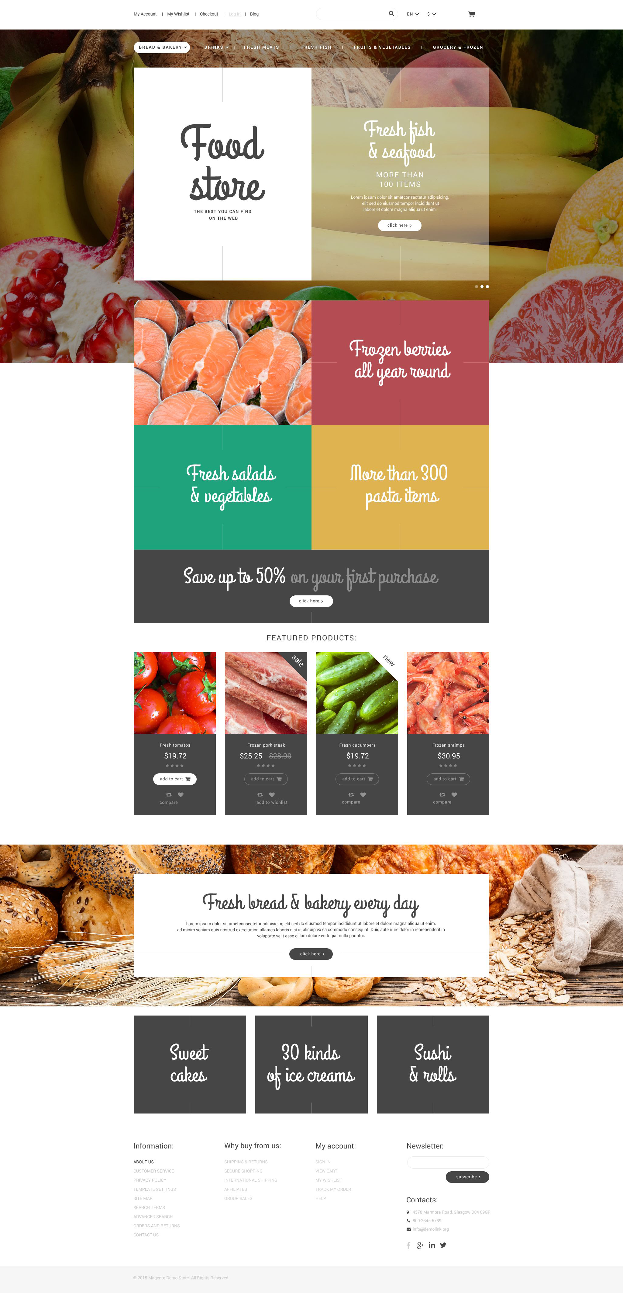 Food Store Magento Theme