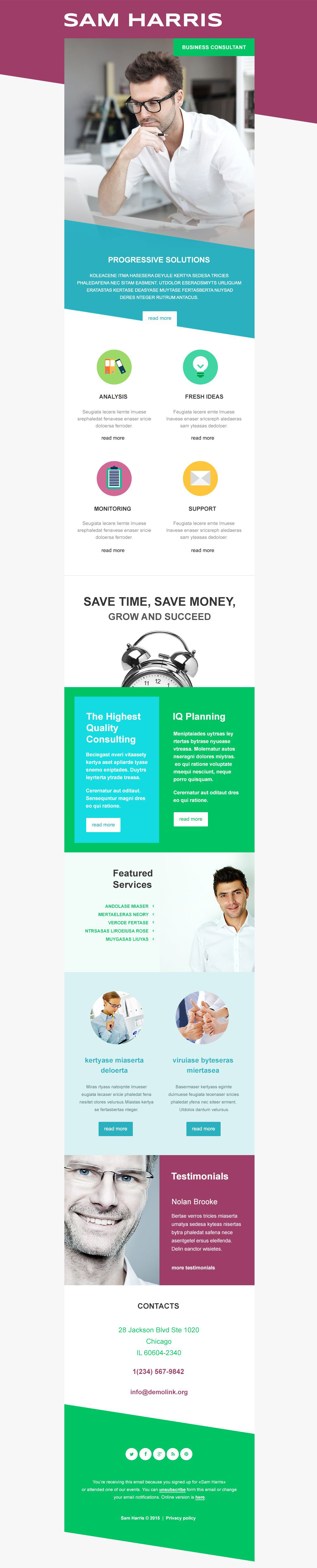 Business & Services Responsive Newsletter Template