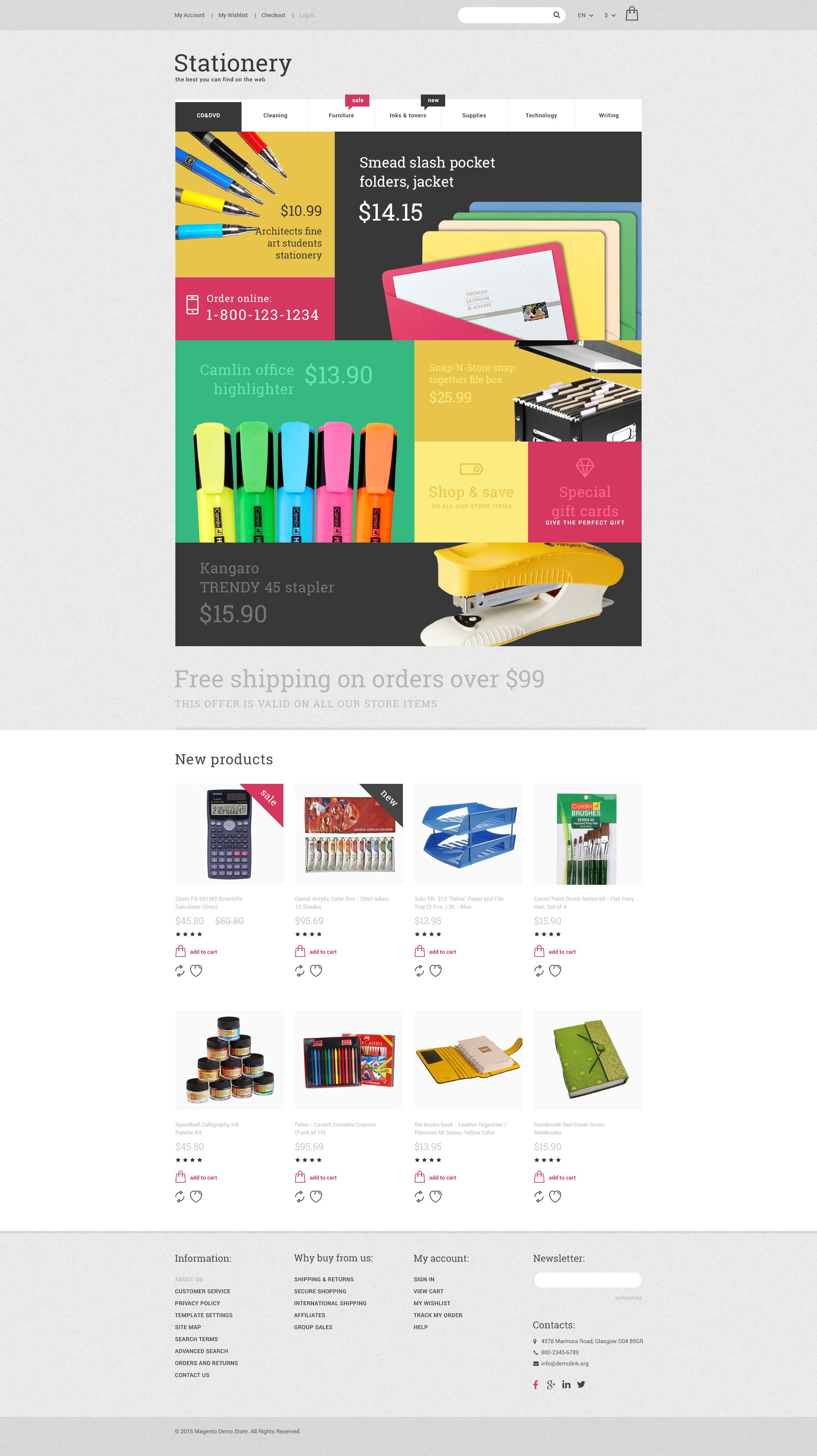 Stationery Store Magento Theme