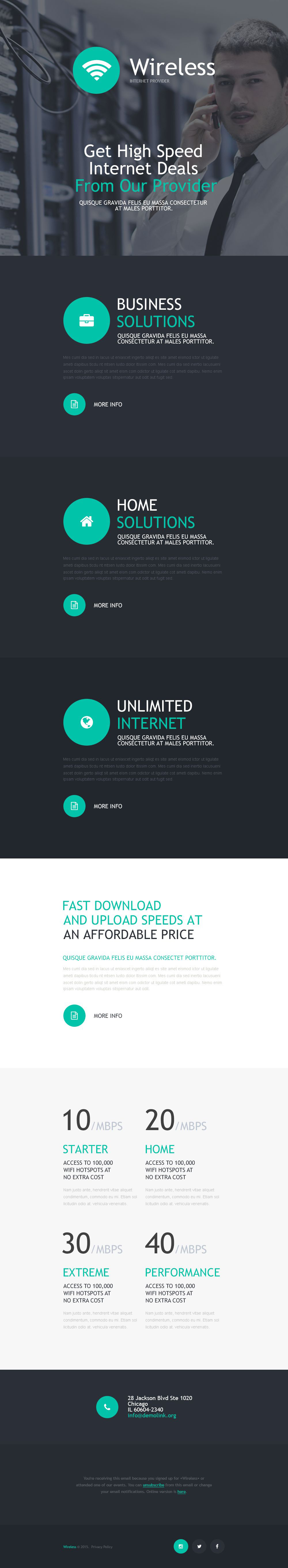 ISP Responsive Newsletter Template