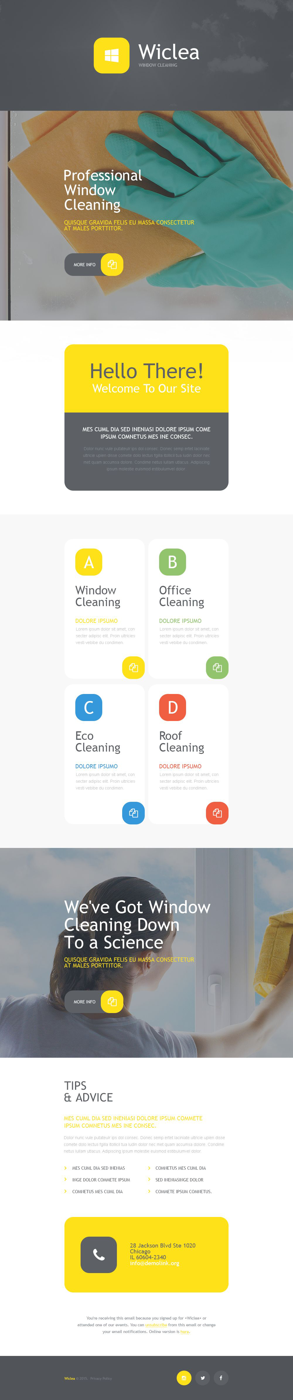 Window Cleaning Responsive Newsletter Template