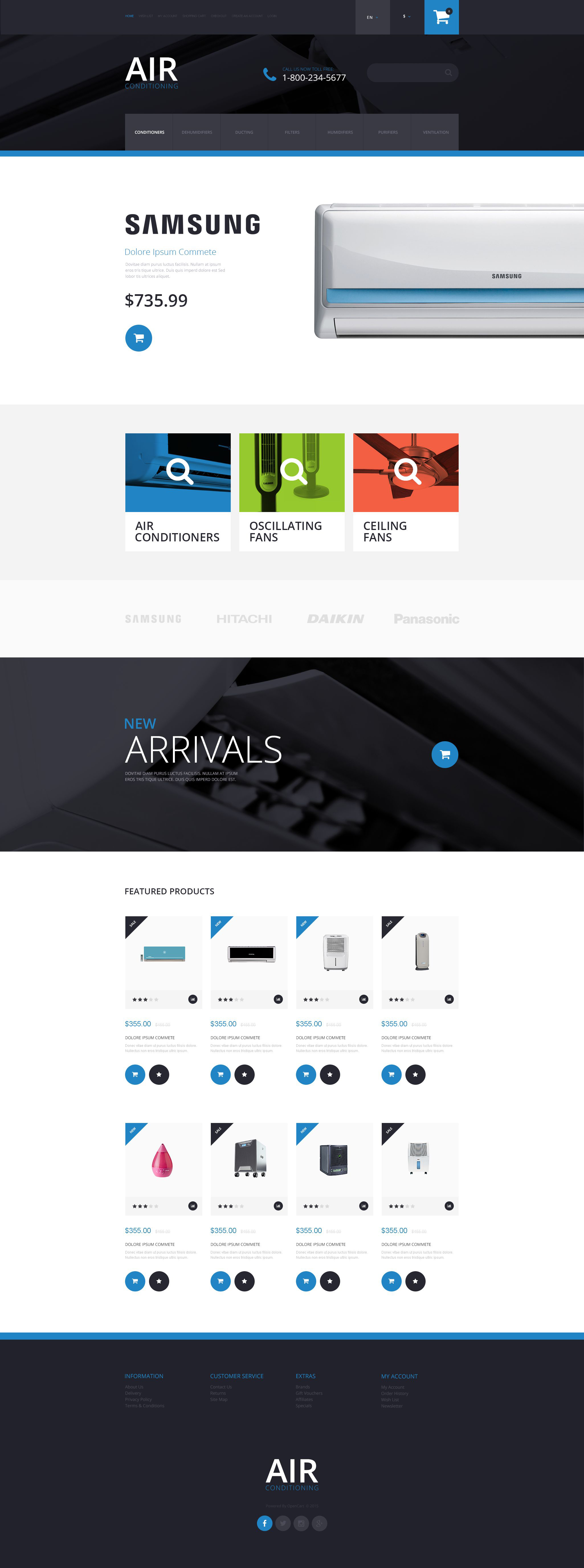 Air Conditioning OpenCart Template