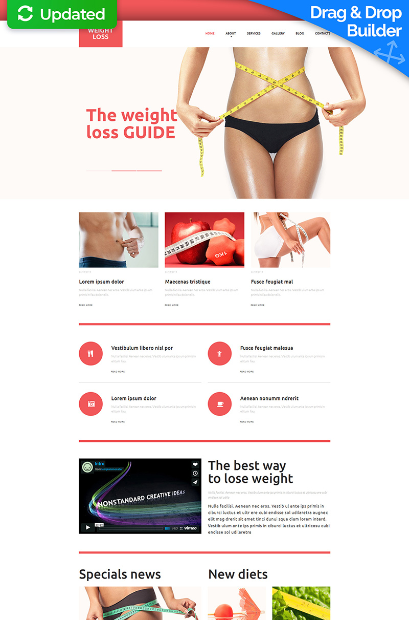 Weight Loss Moto CMS 3 Template