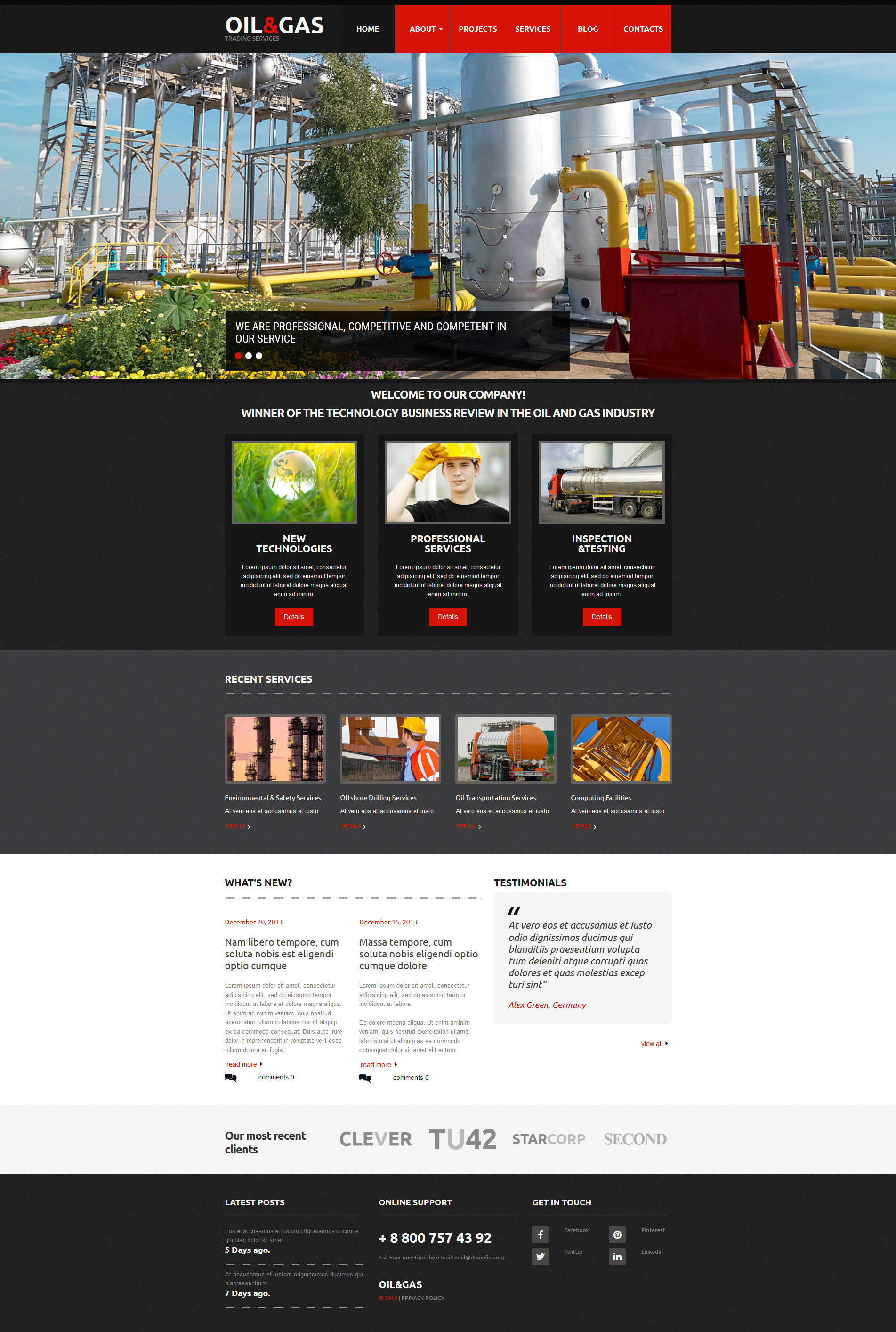 Gas & Oil Moto CMS 3 Template