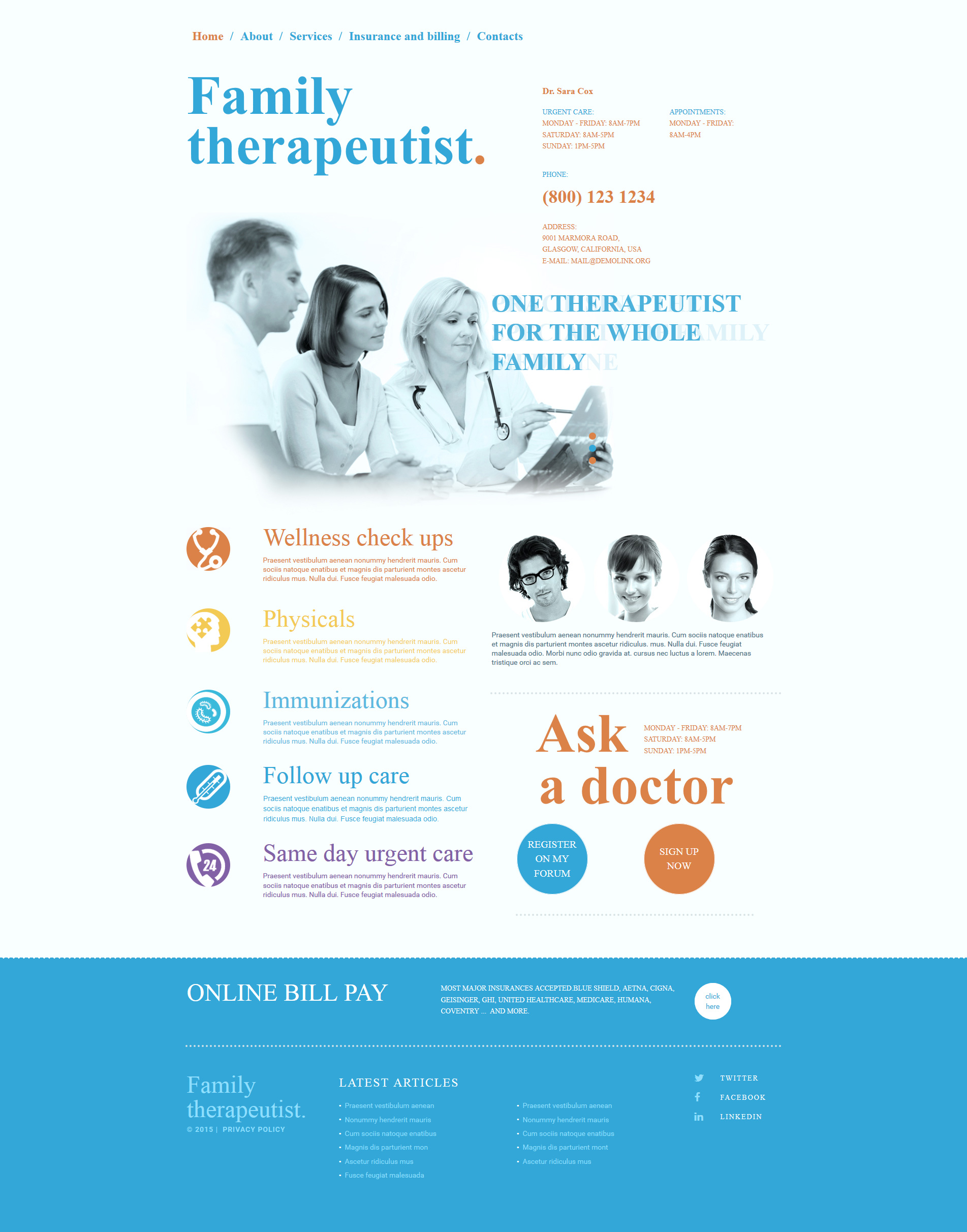 Doctor Moto CMS 3 Template