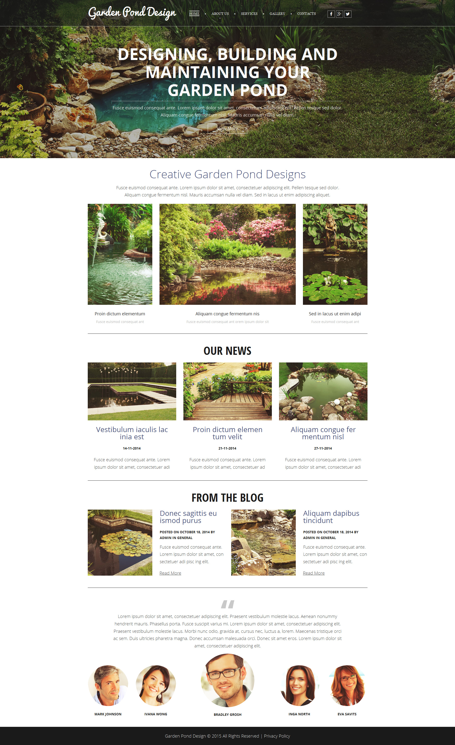 Garden Design Moto CMS 3 Template