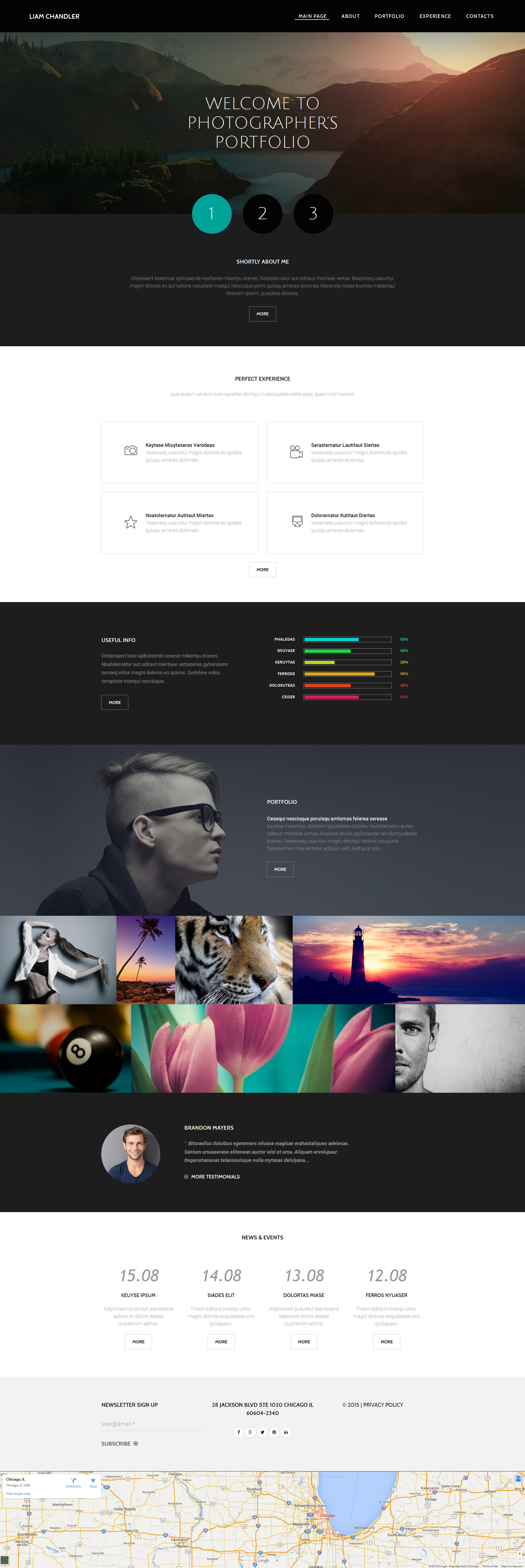 Photographer Portfolio Moto CMS 3 Template