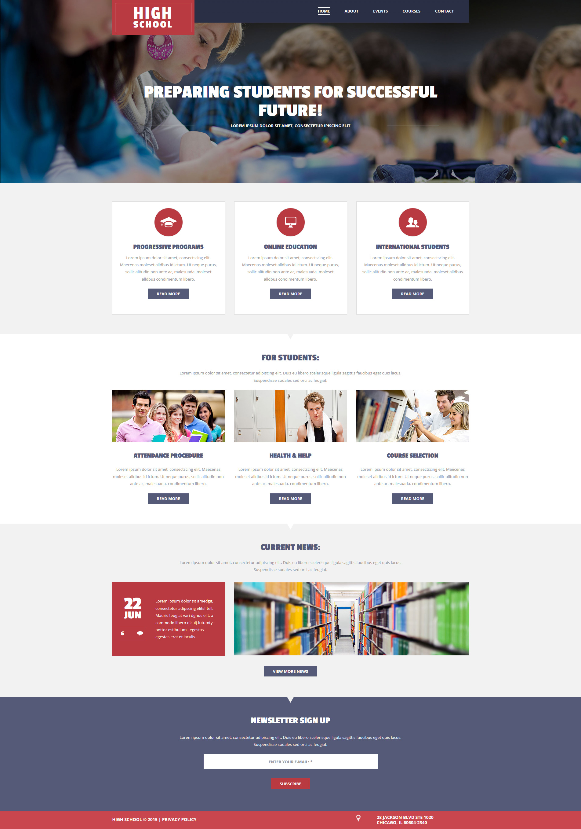 Education Moto CMS 3 Template