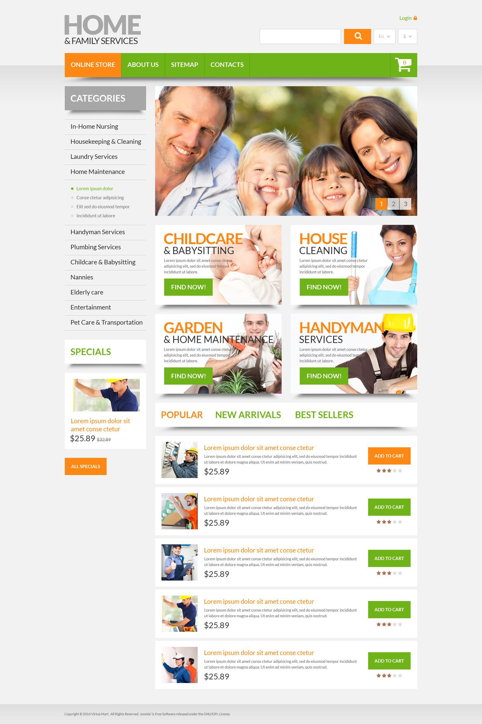 Home & Family Services PrestaShop Theme