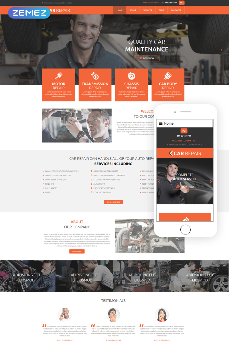 Car Repair Joomla Template