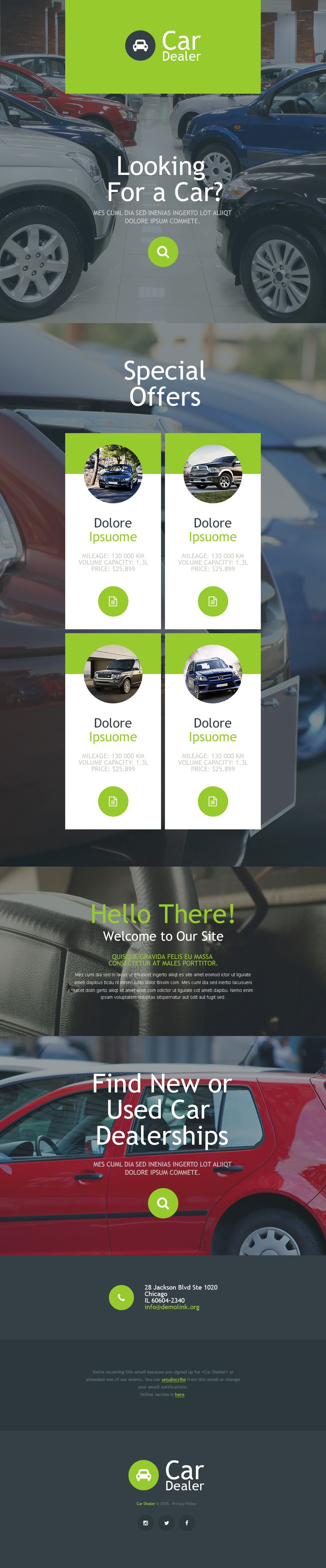 Car Dealer Responsive Newsletter Template