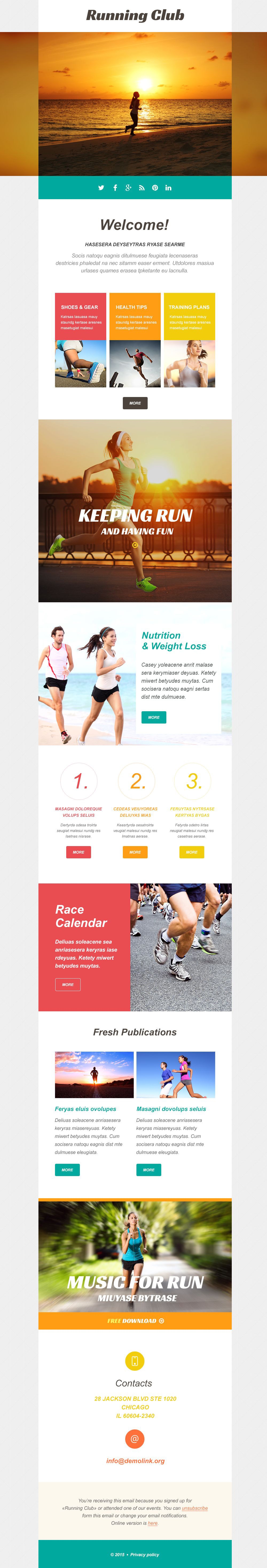 Running Responsive Newsletter Template