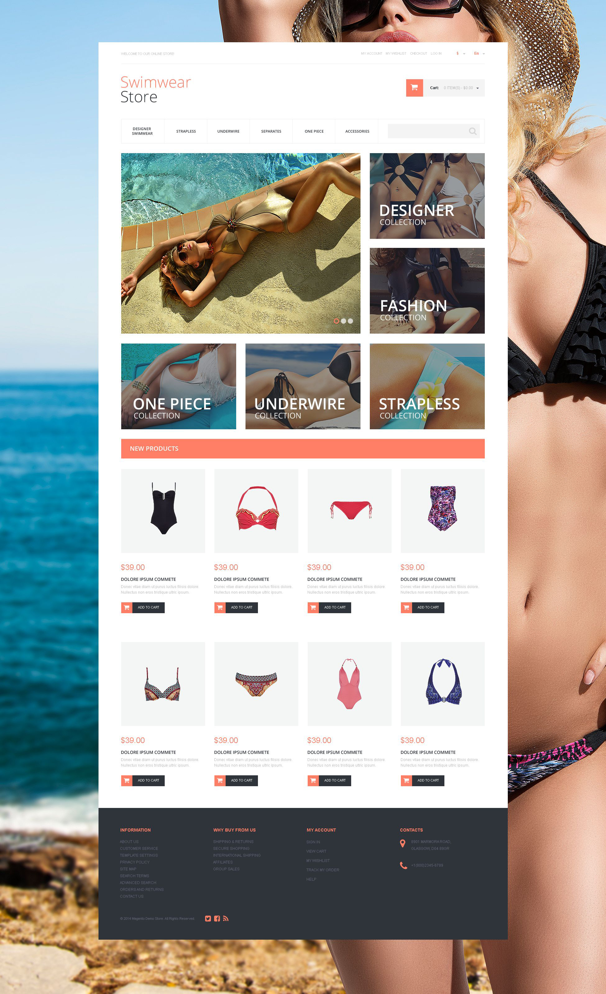 Gorgeous Swimwear Magento Theme