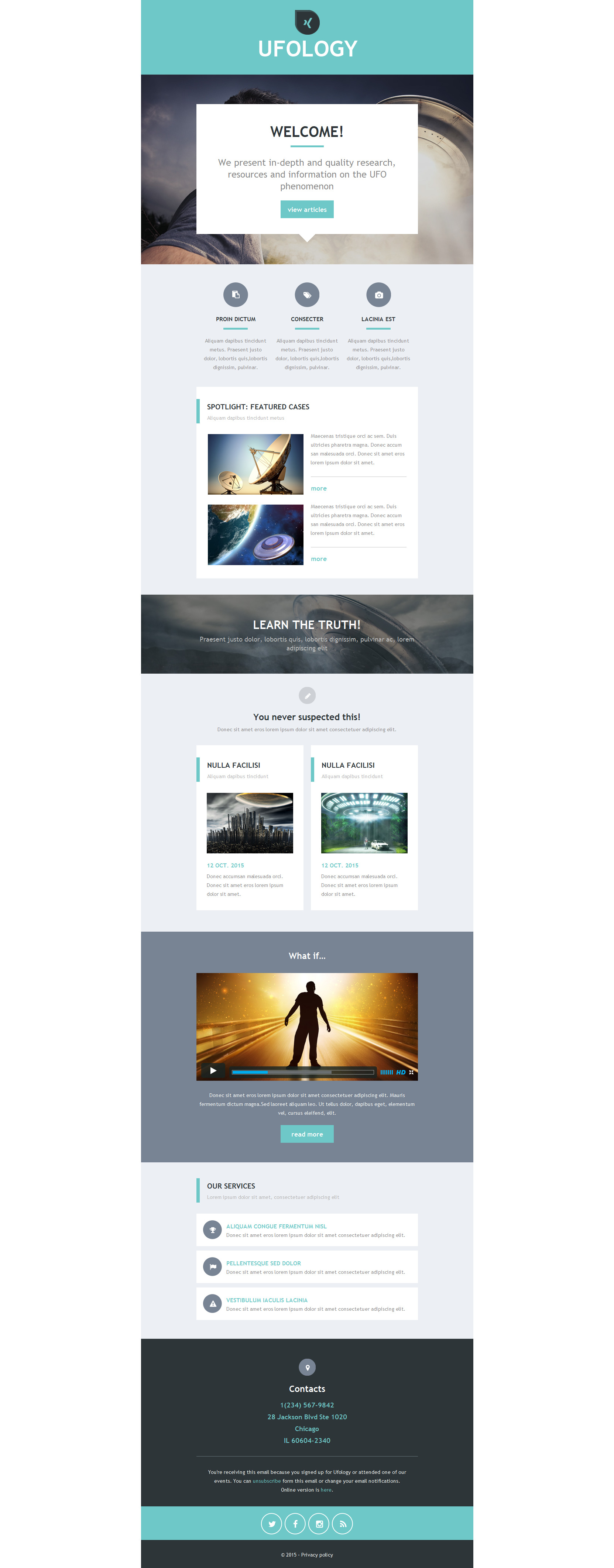 UFO Responsive Newsletter Template