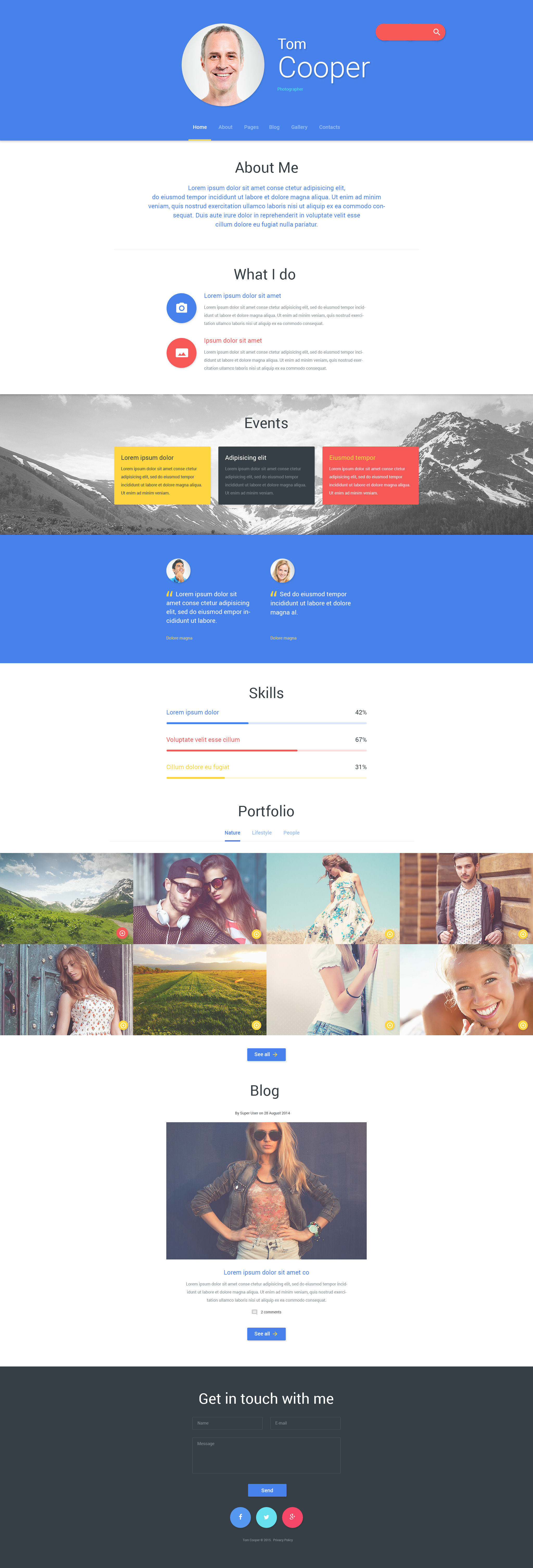 Personal Profile Joomla Template