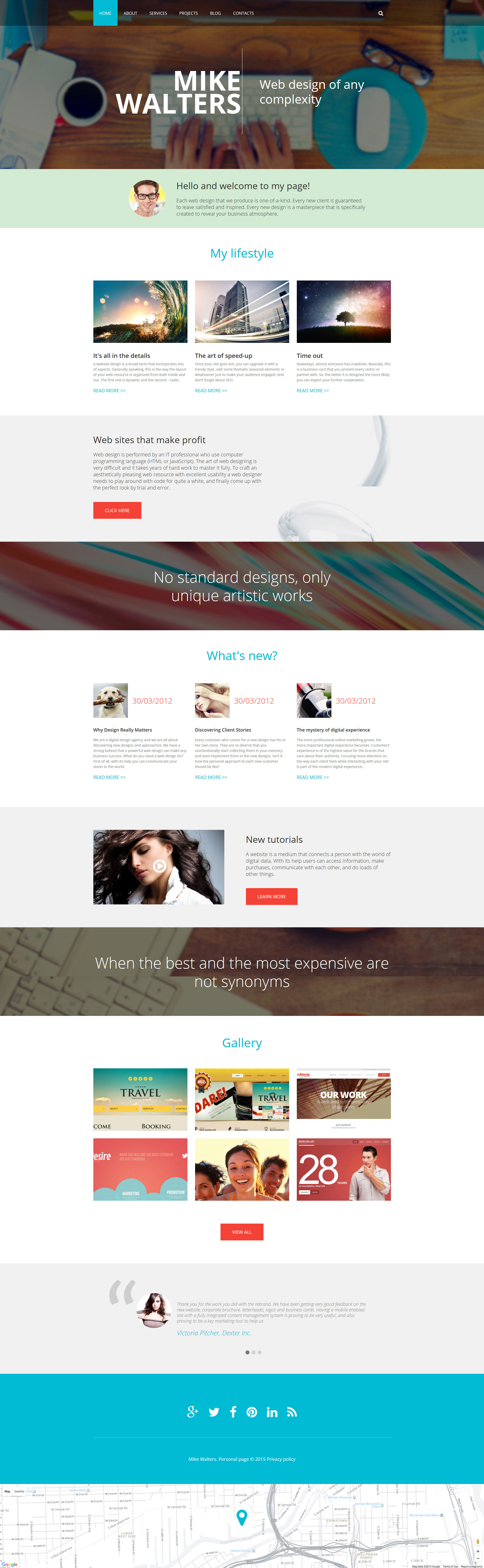 Personal page Drupal Template