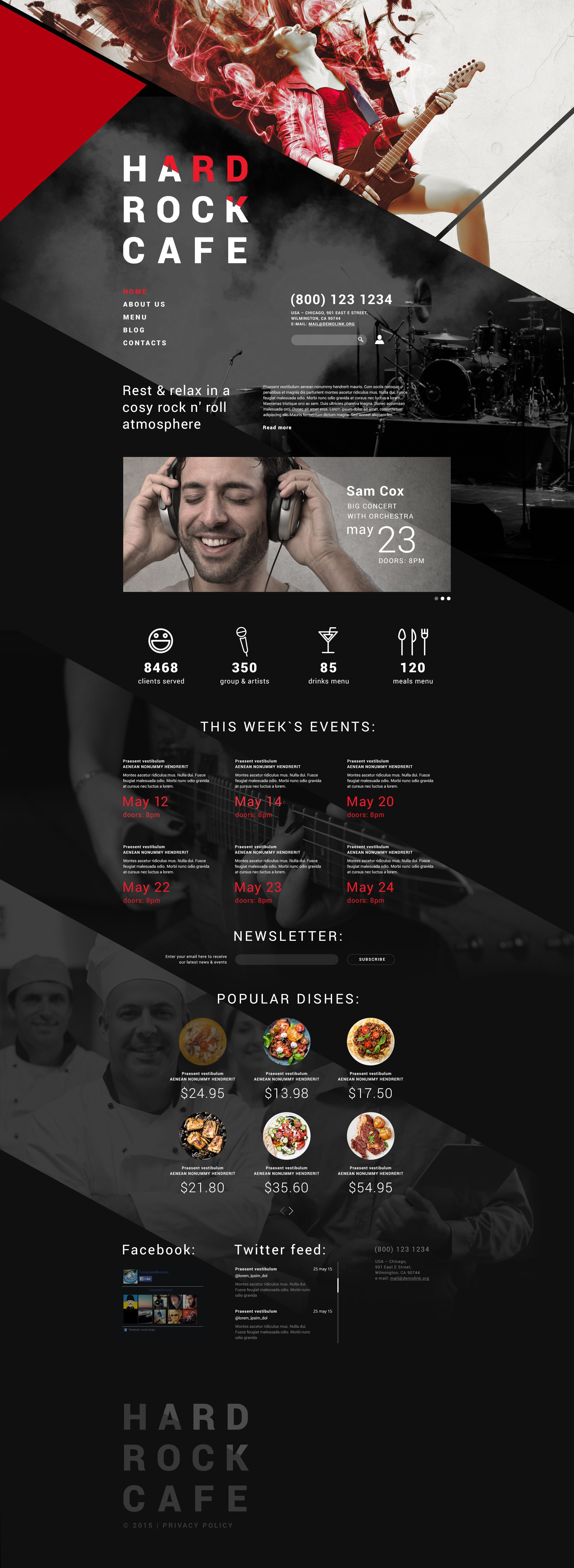 Hard Rock Cafe Joomla Template