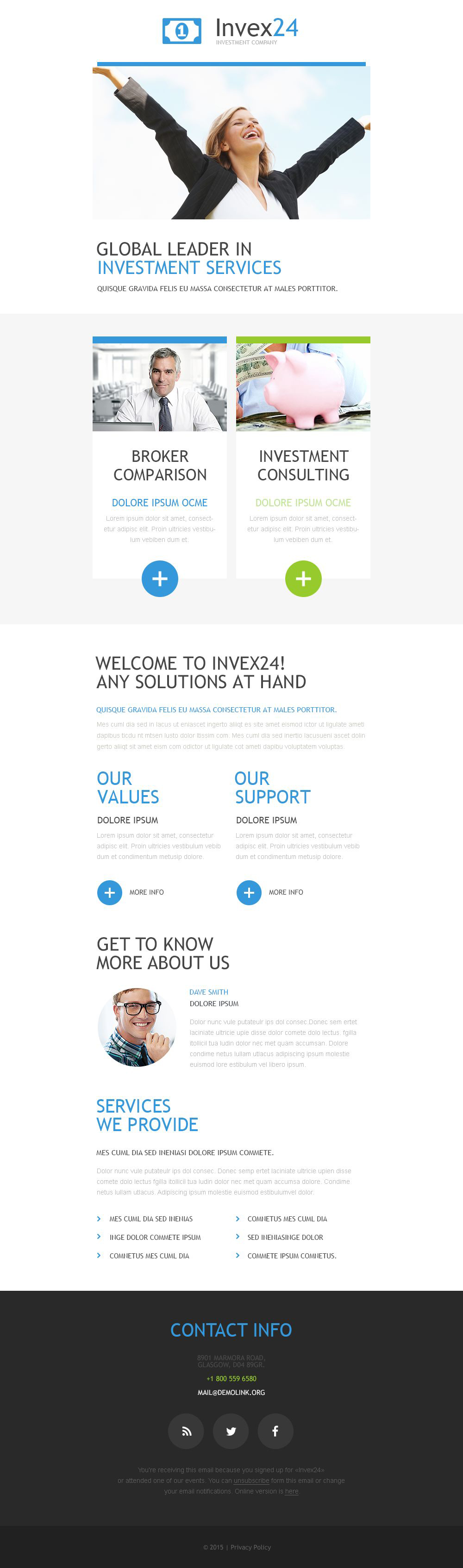 Business & Services Responsive Newsletter Template