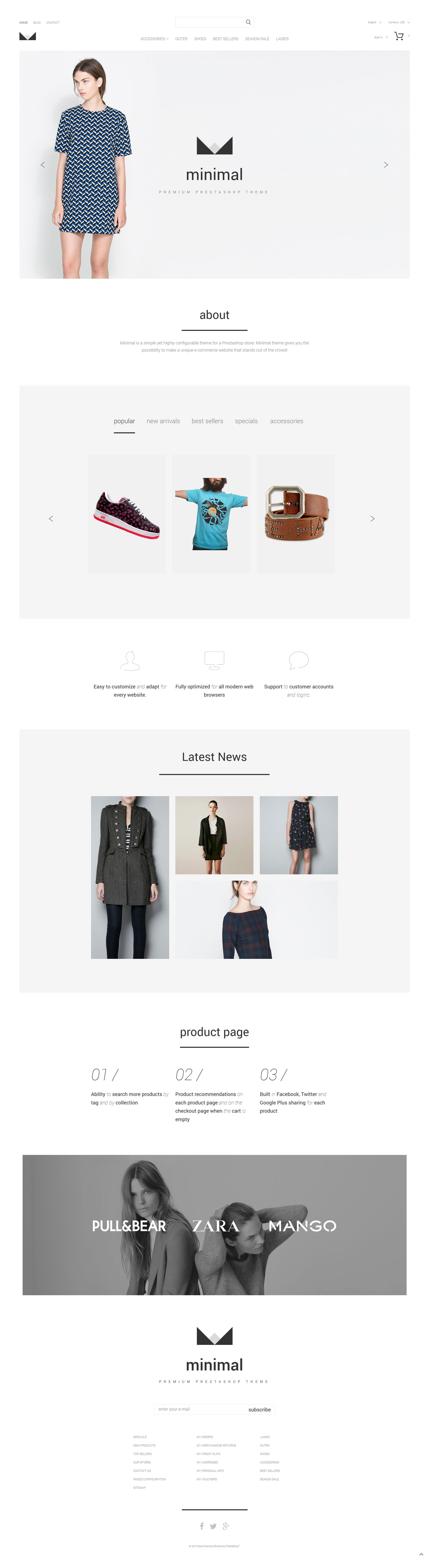 Minimal PrestaShop Theme