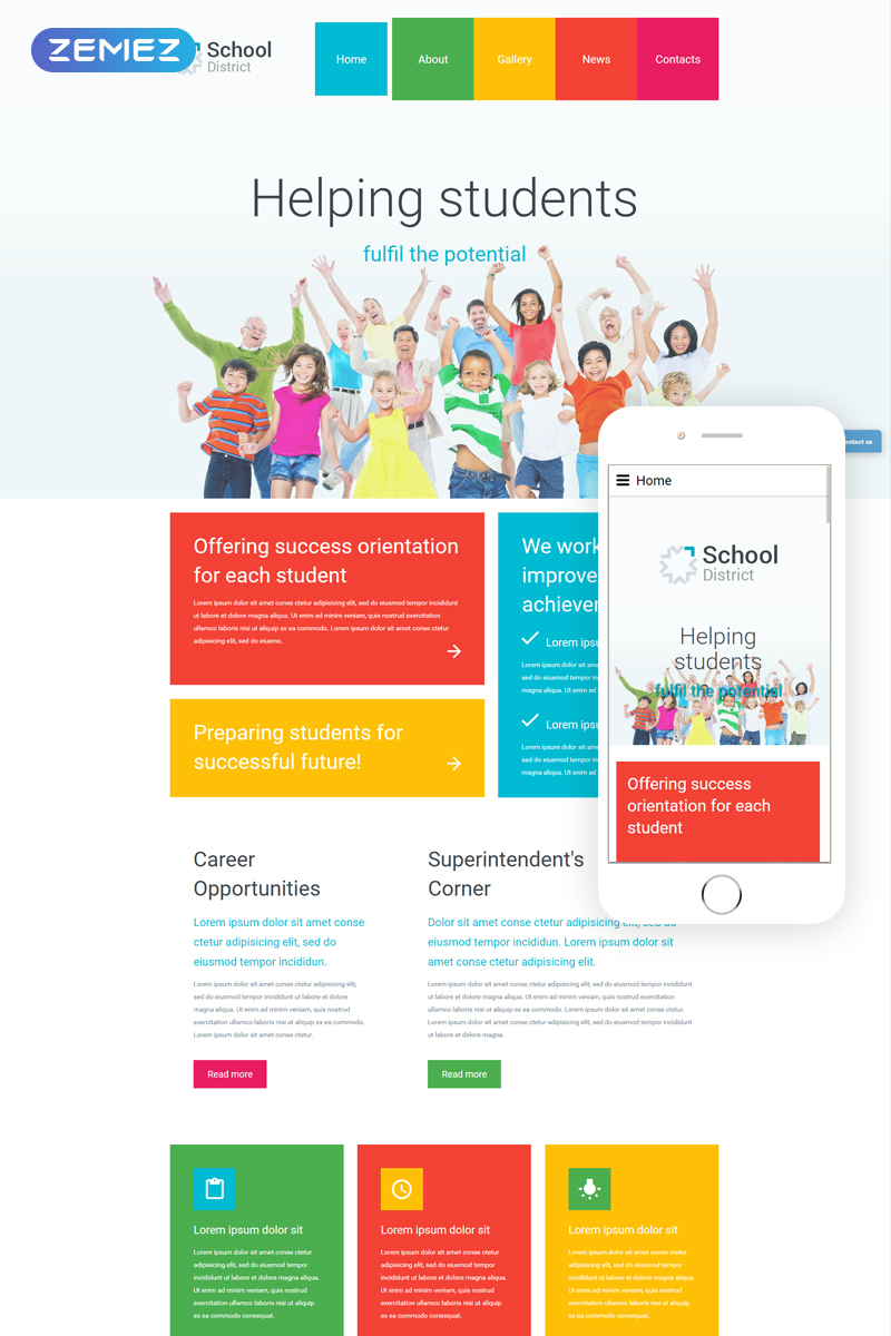 School District Joomla Template