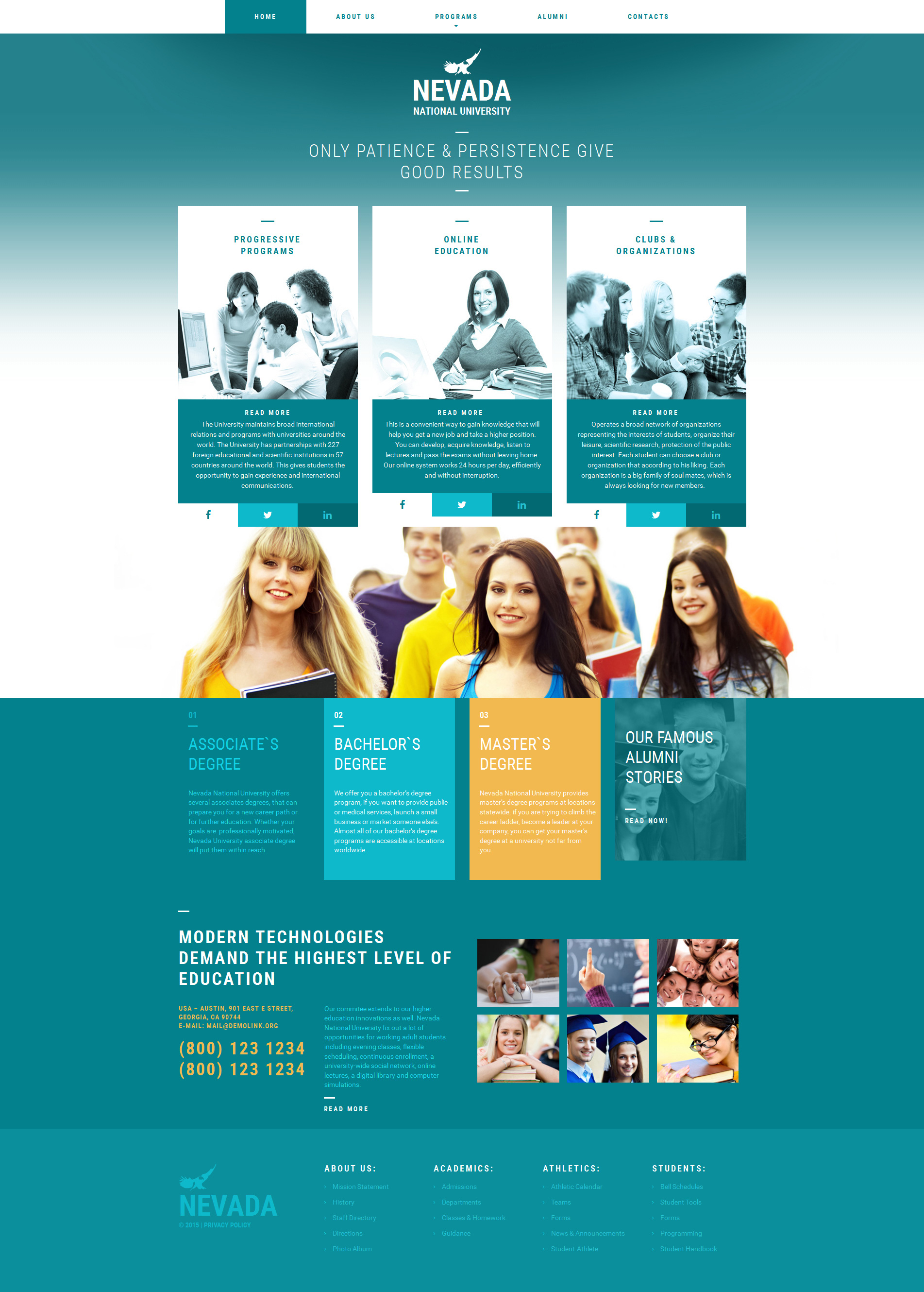 University Moto CMS 3 Template