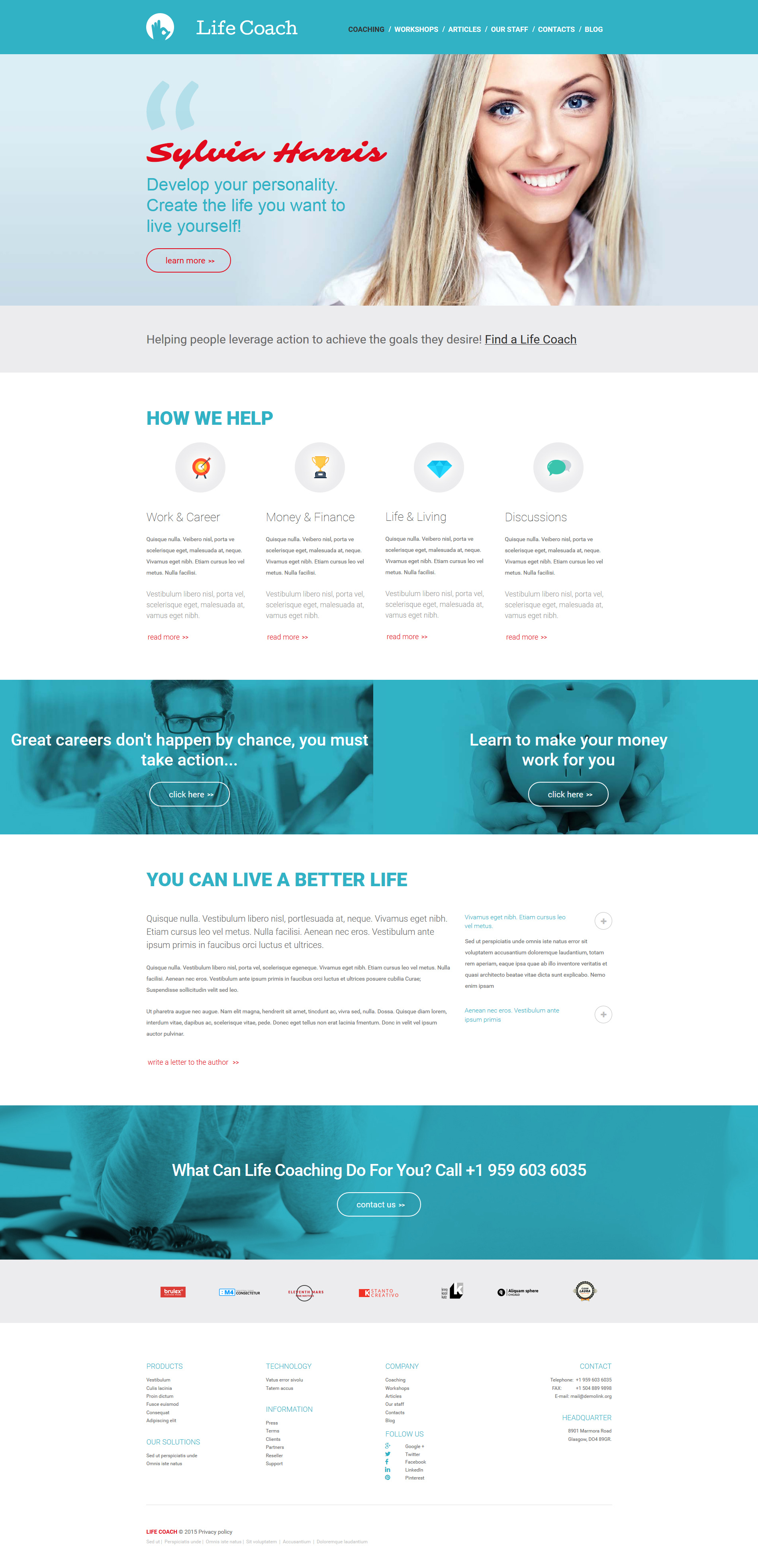 Life Coaching Moto CMS 3 Template