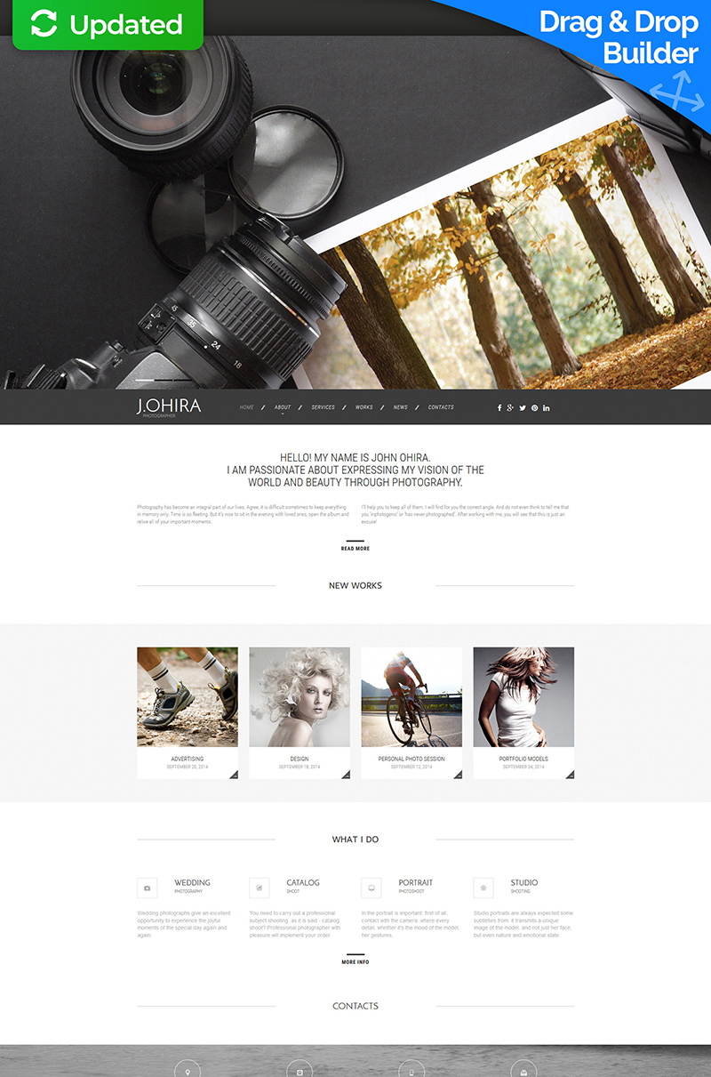 Ohira - Photographer Moto CMS 3 Template