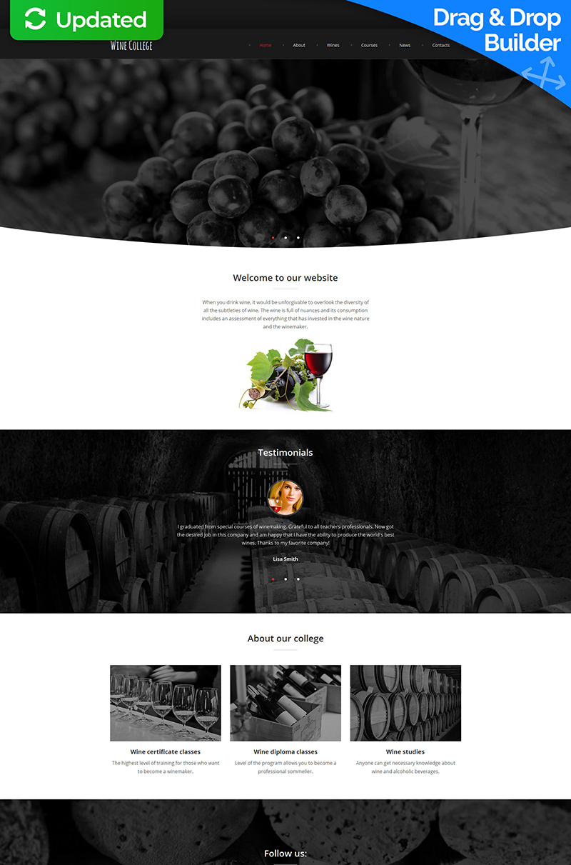 Online Wine Club Moto CMS 3 Template